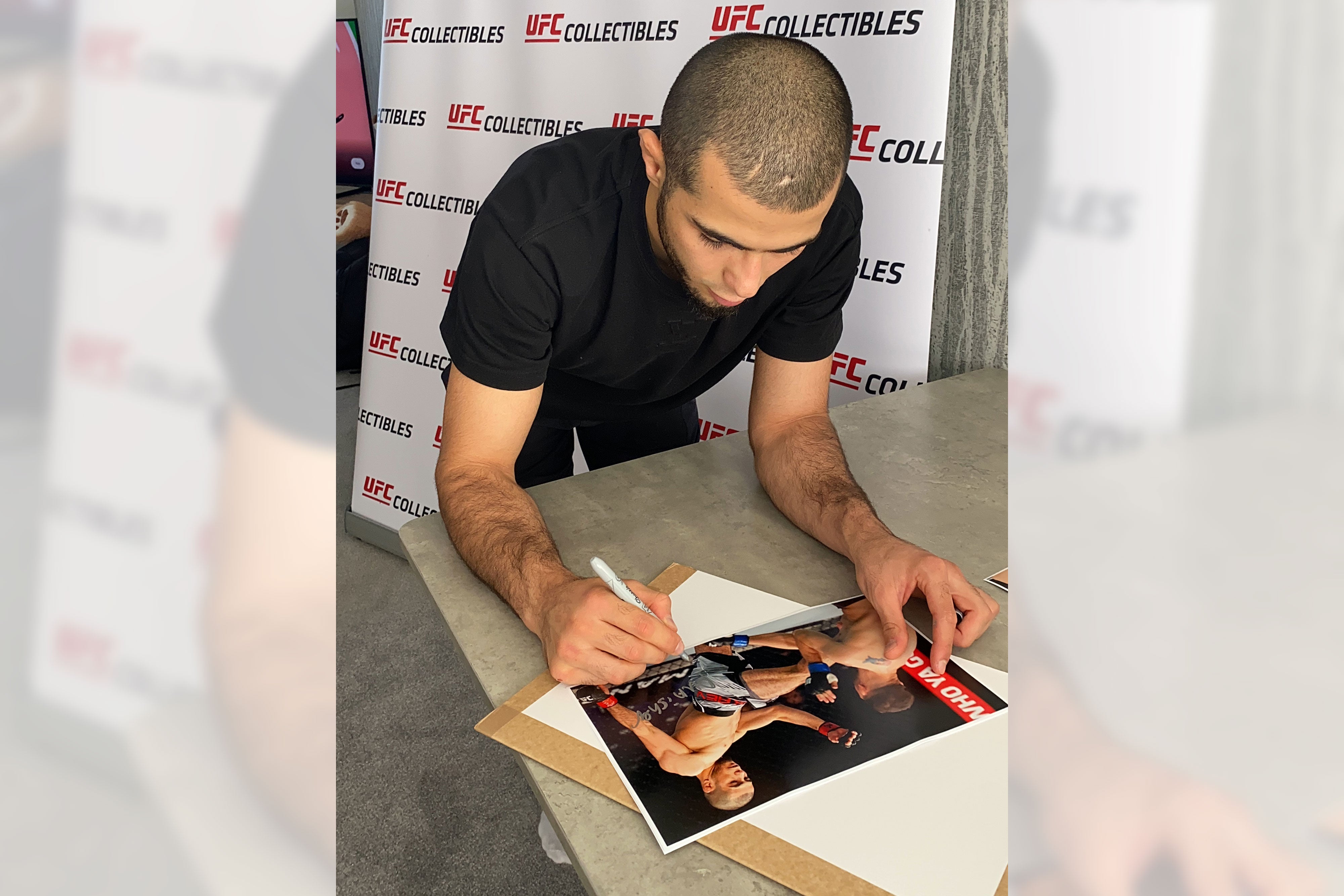 Muhammad Mokaev UFC Fight Night: Volkov vs Aspinall Signed Canvas & Photo