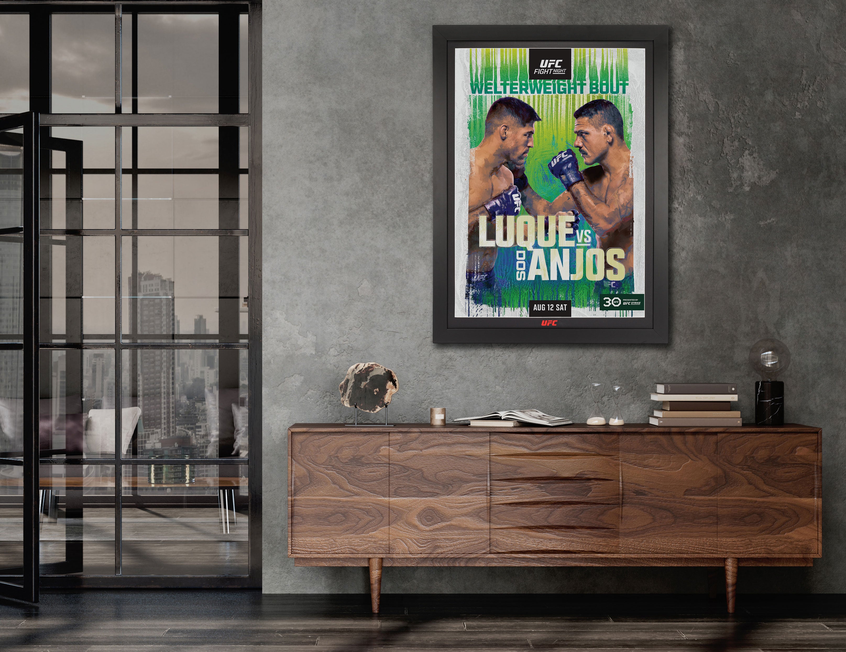 UFC Fight Night: Luque vs Dos Anjos Autographed Event Poster