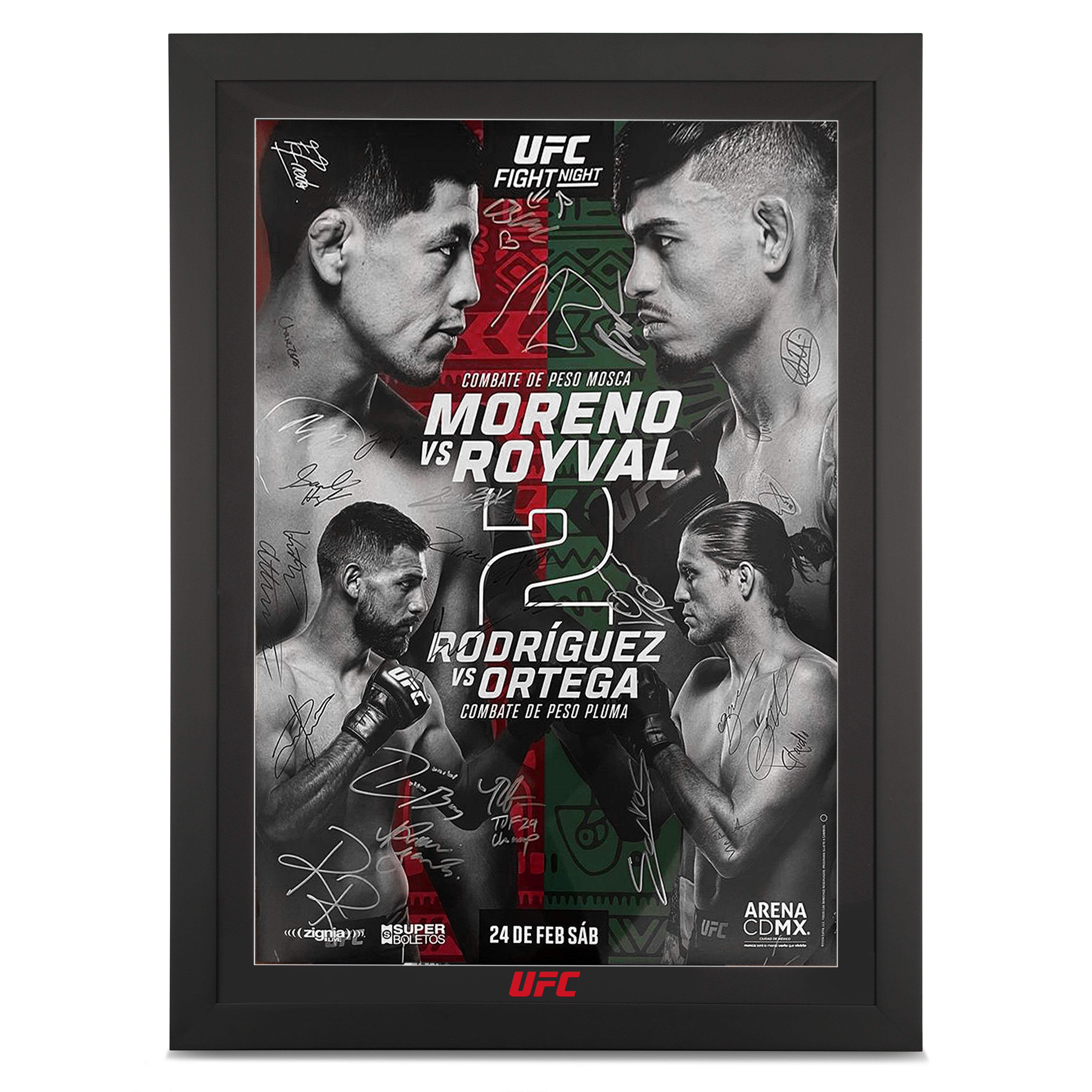 UFC Fight Night: Moreno vs Royval 2 Autographed Event Poster