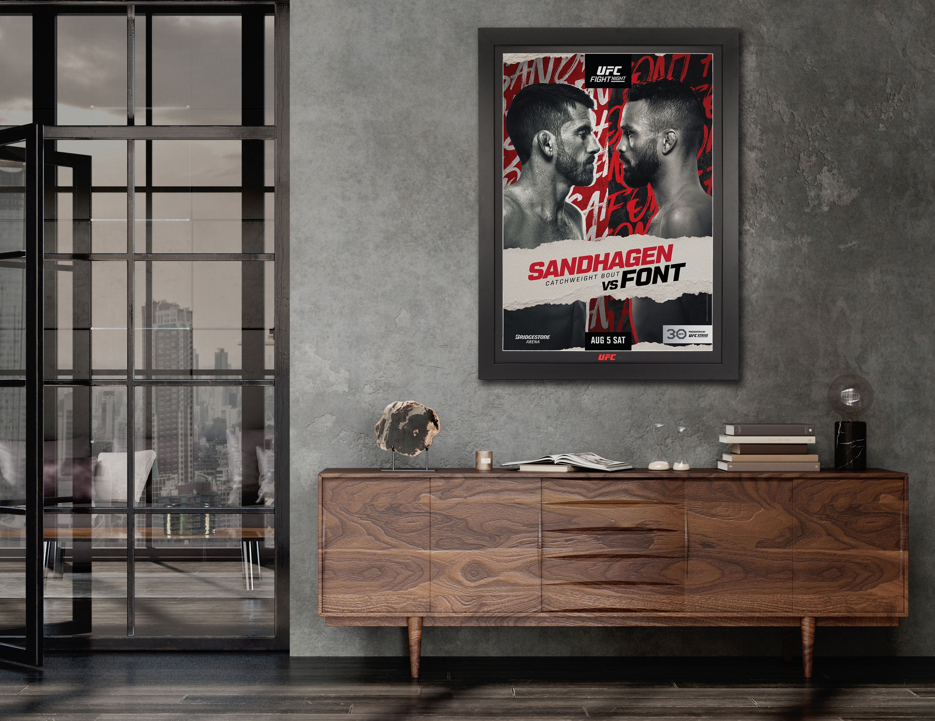 UFC Fight Night: Sandhagen vs Font Autographed Event Poster