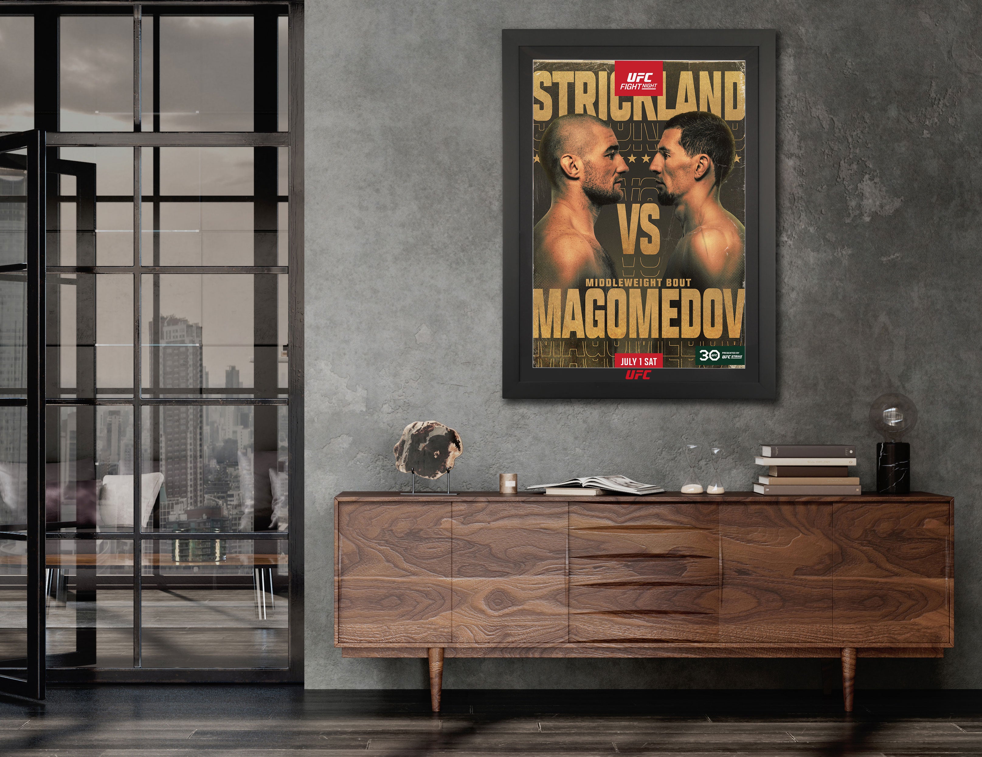 UFC Fight Night: Strickland vs Magomedov Autographed Event Poster