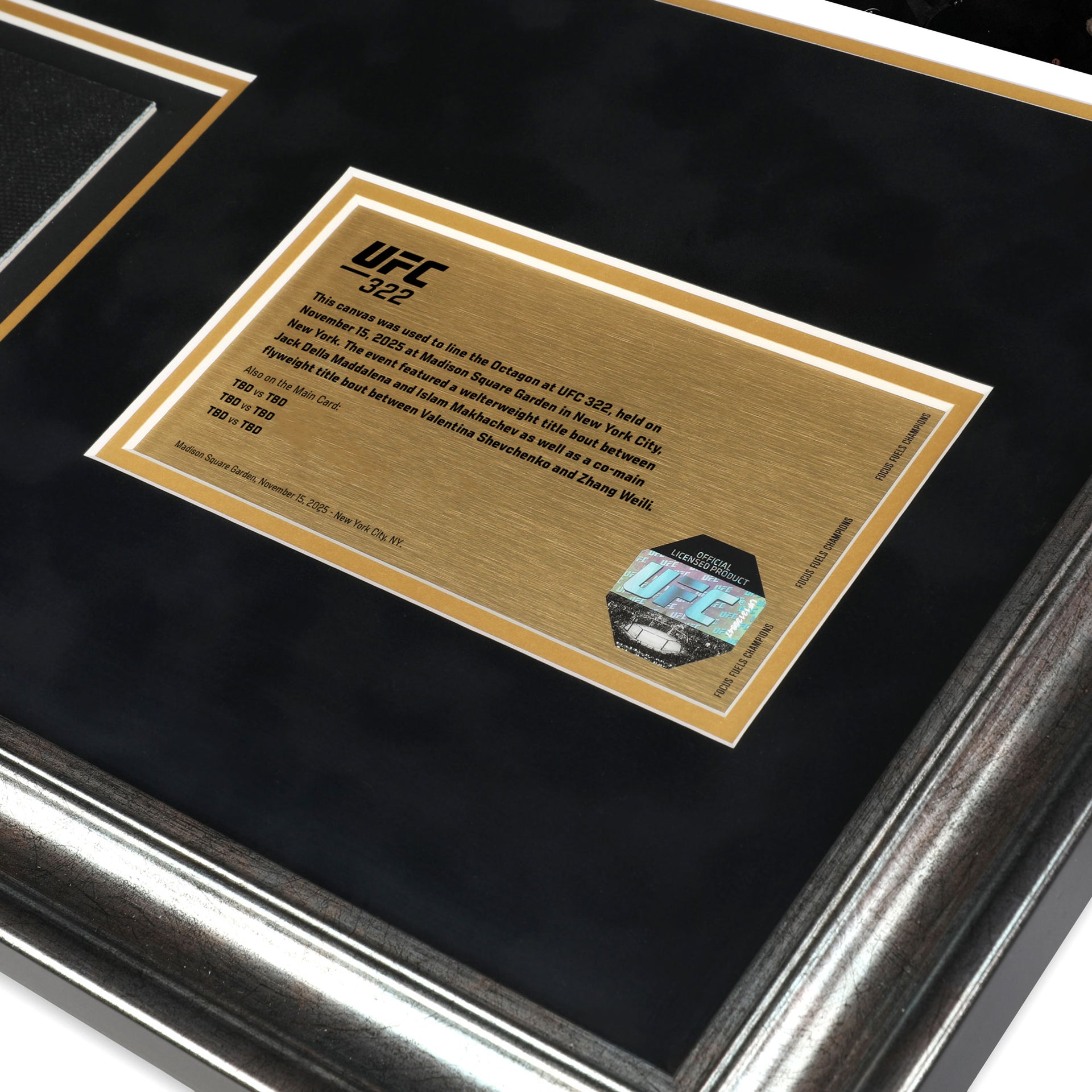 SOLD OUT: UFC 322: Della Maddalena vs Makhachev Name on Canvas