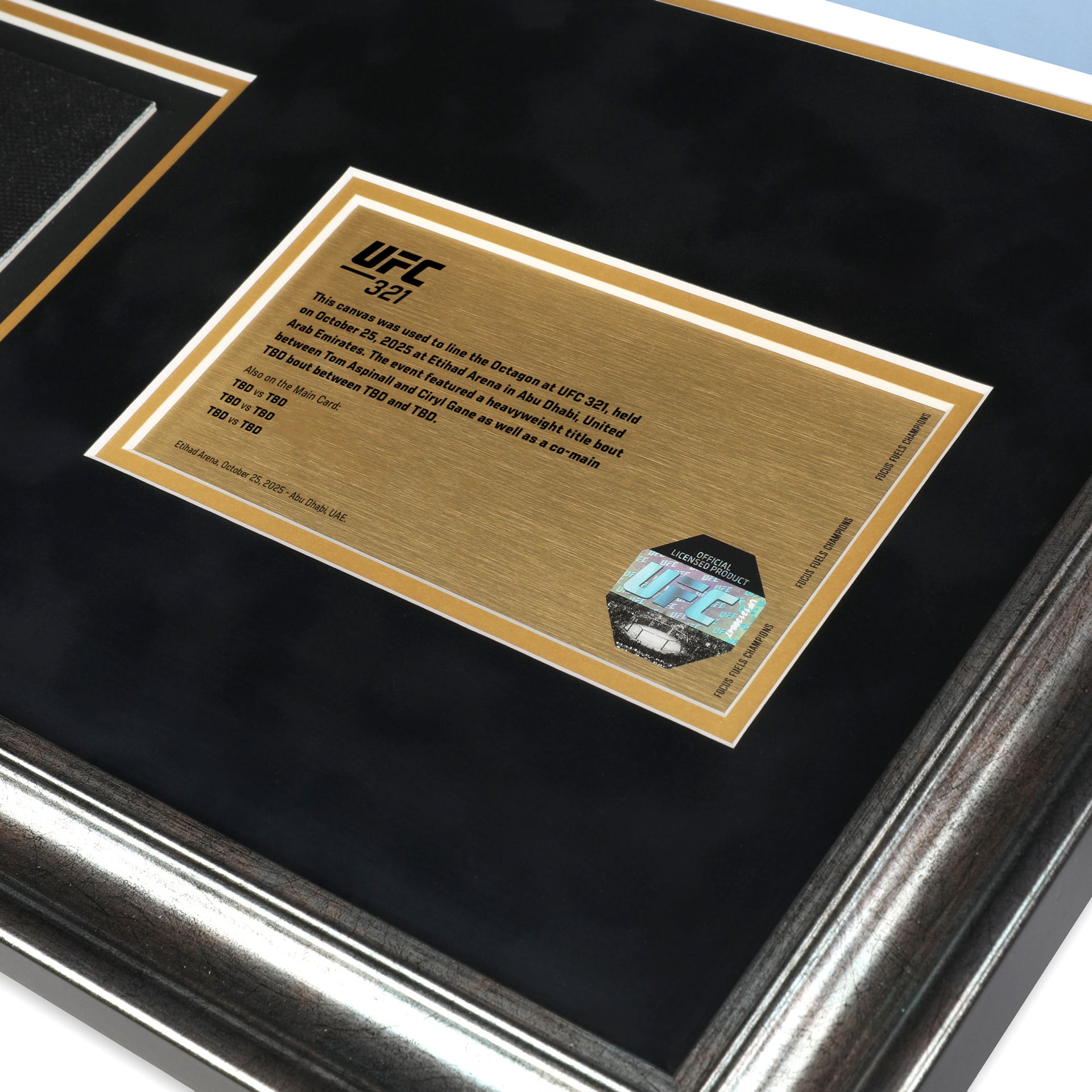 UFC 321: Aspinall vs Gane Event Name on Canvas