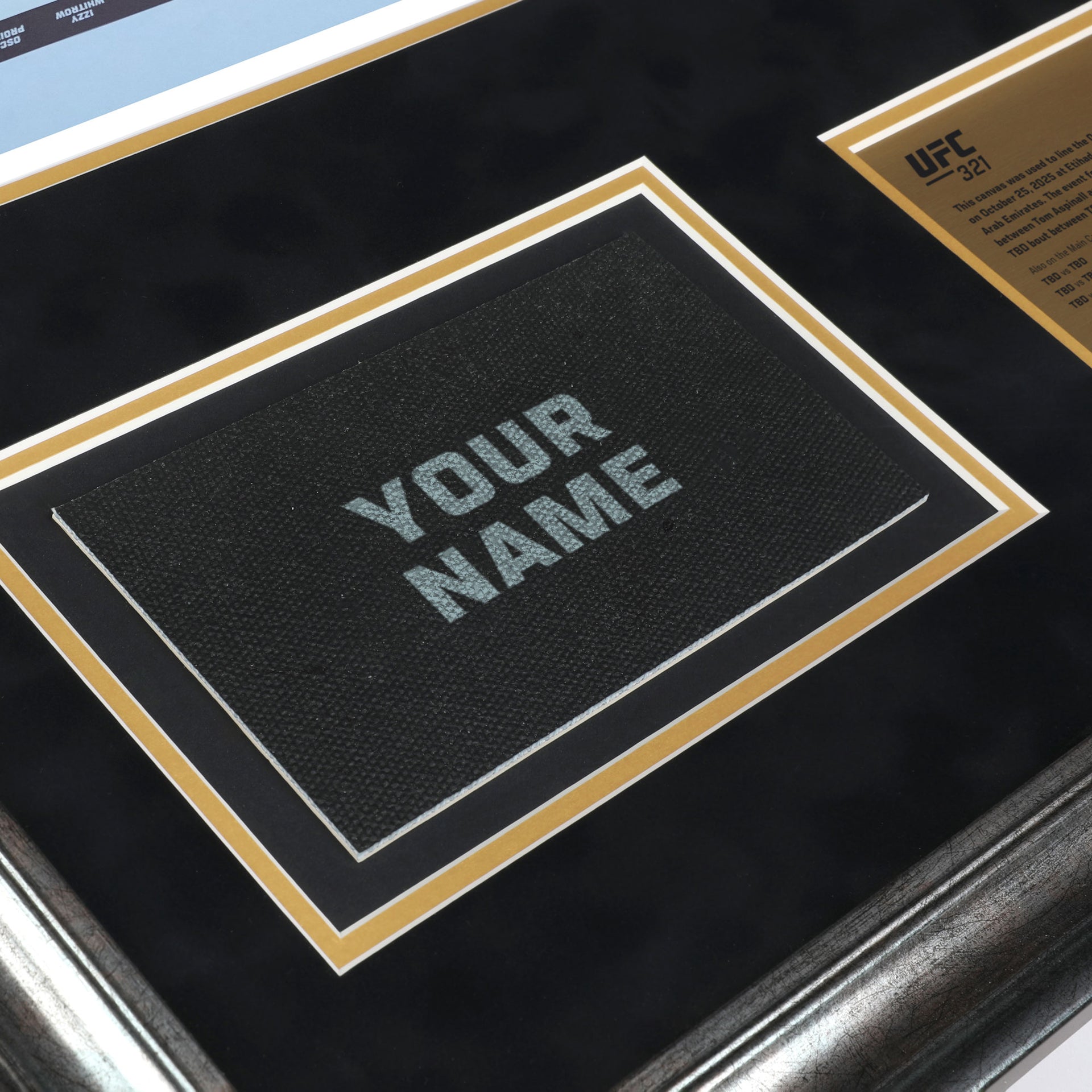 SOLD OUT: UFC 321: Aspinall vs Gane Name on Canvas