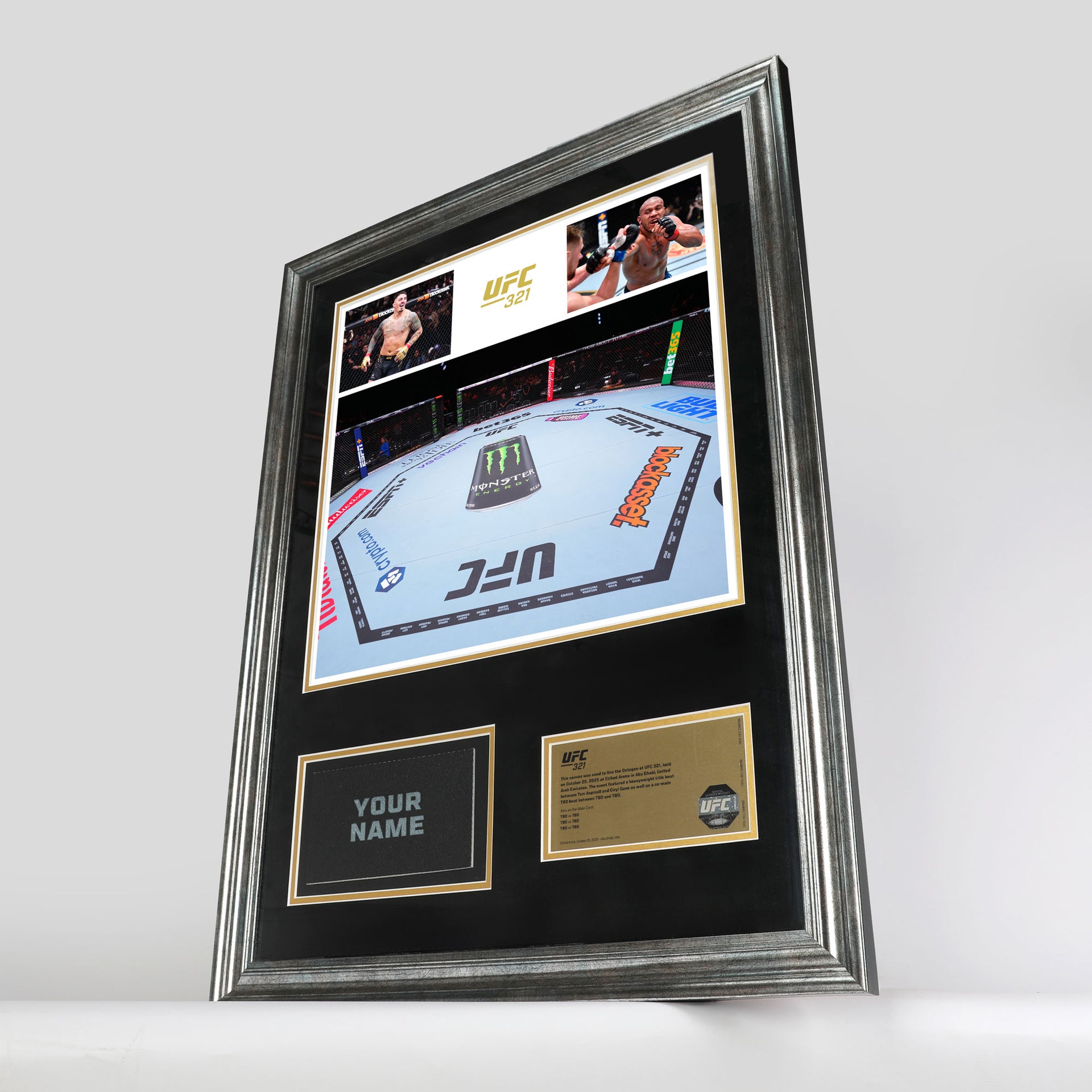 SOLD OUT: UFC 321: Aspinall vs Gane Name on Canvas