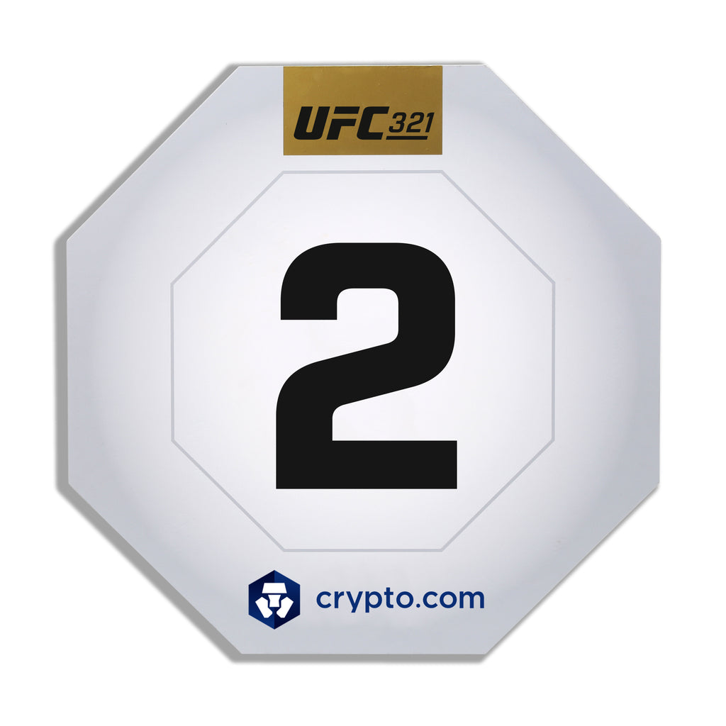 UFC 321: Aspinall vs Gane Event Used Round Card Two