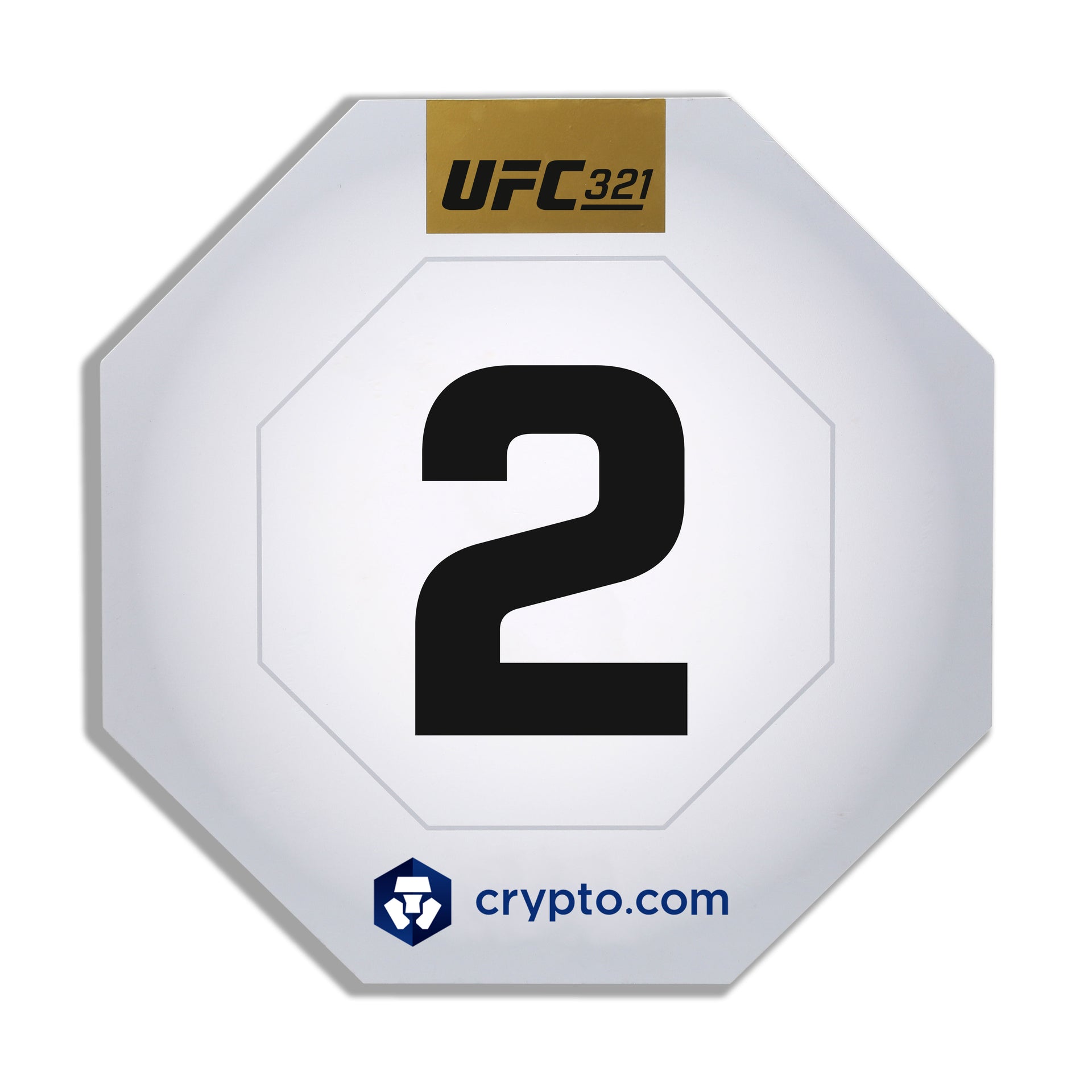 UFC 321: Aspinall vs Gane Event Used Round Card Two