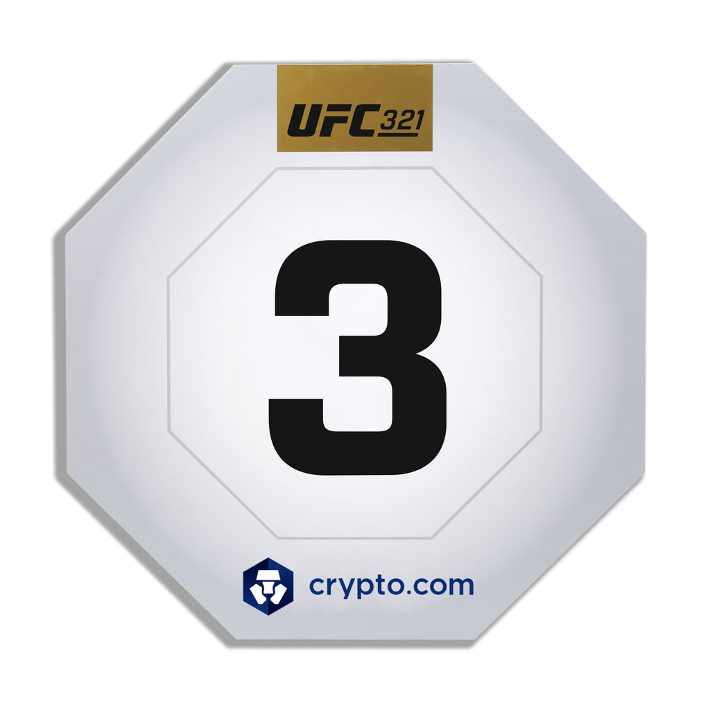 UFC 321: Aspinall vs Gane Event Used Round Card Three