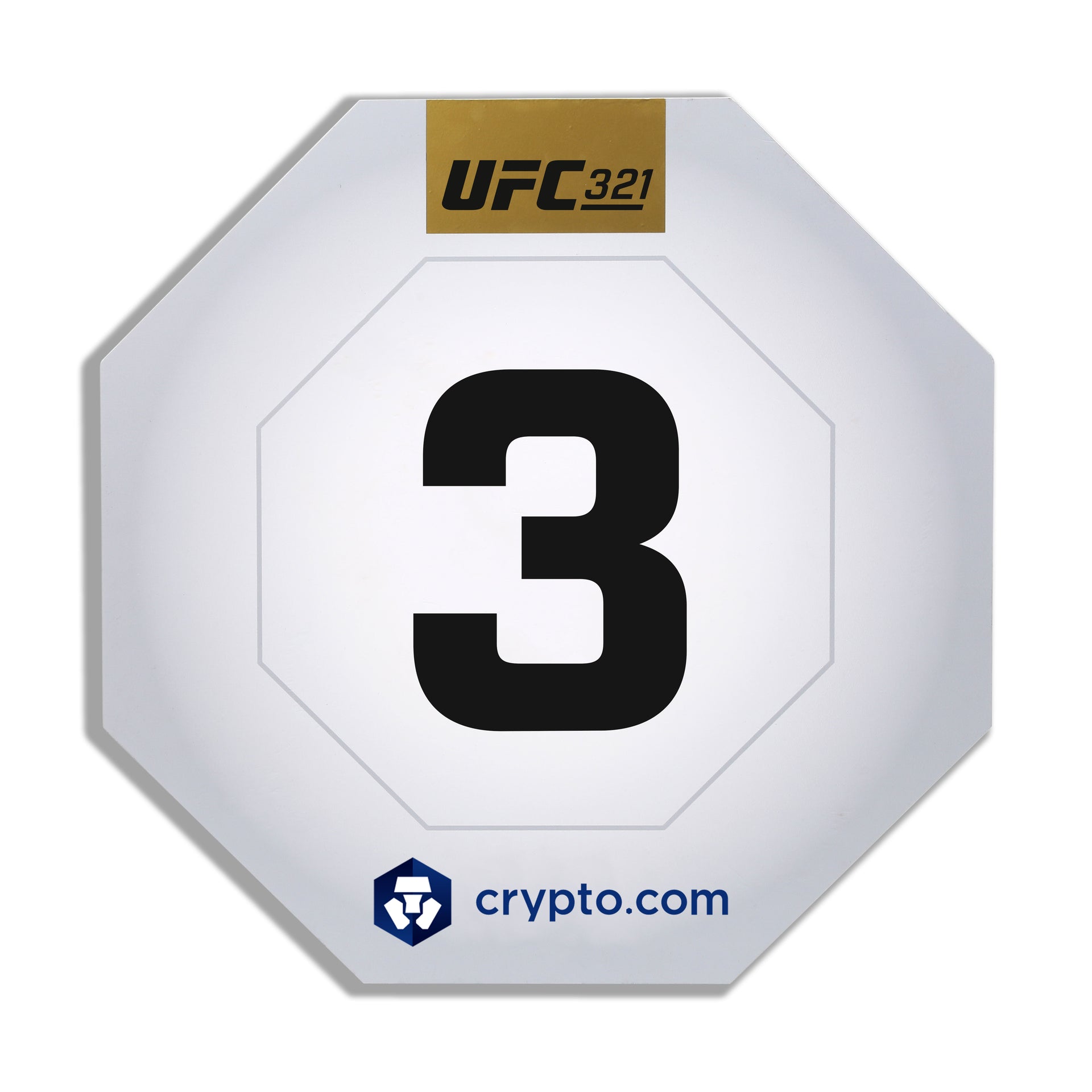 UFC 321: Aspinall vs Gane Event Used Round Card Three