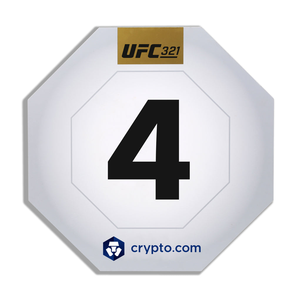 UFC 321: Aspinall vs Gane Event Used Round Card Four