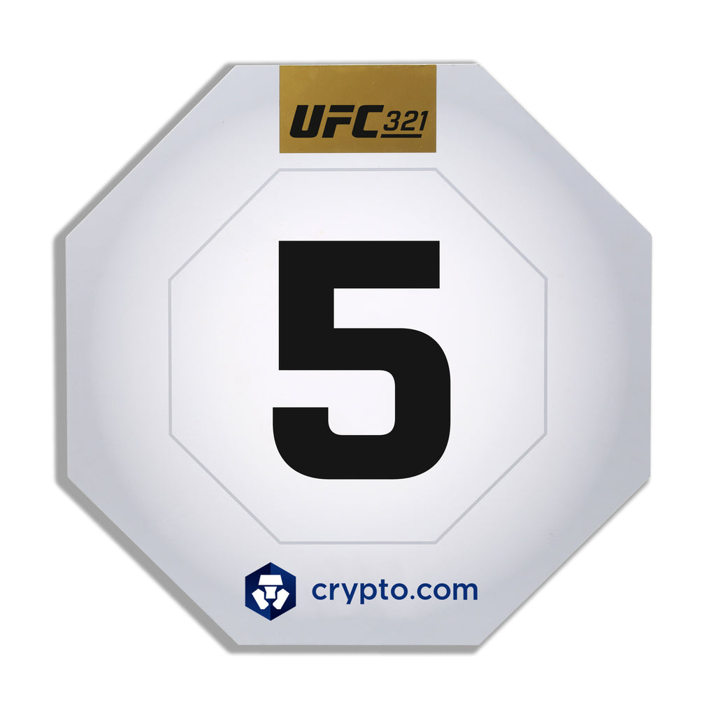 UFC 321: Aspinall vs Gane Event Used Round Card Five