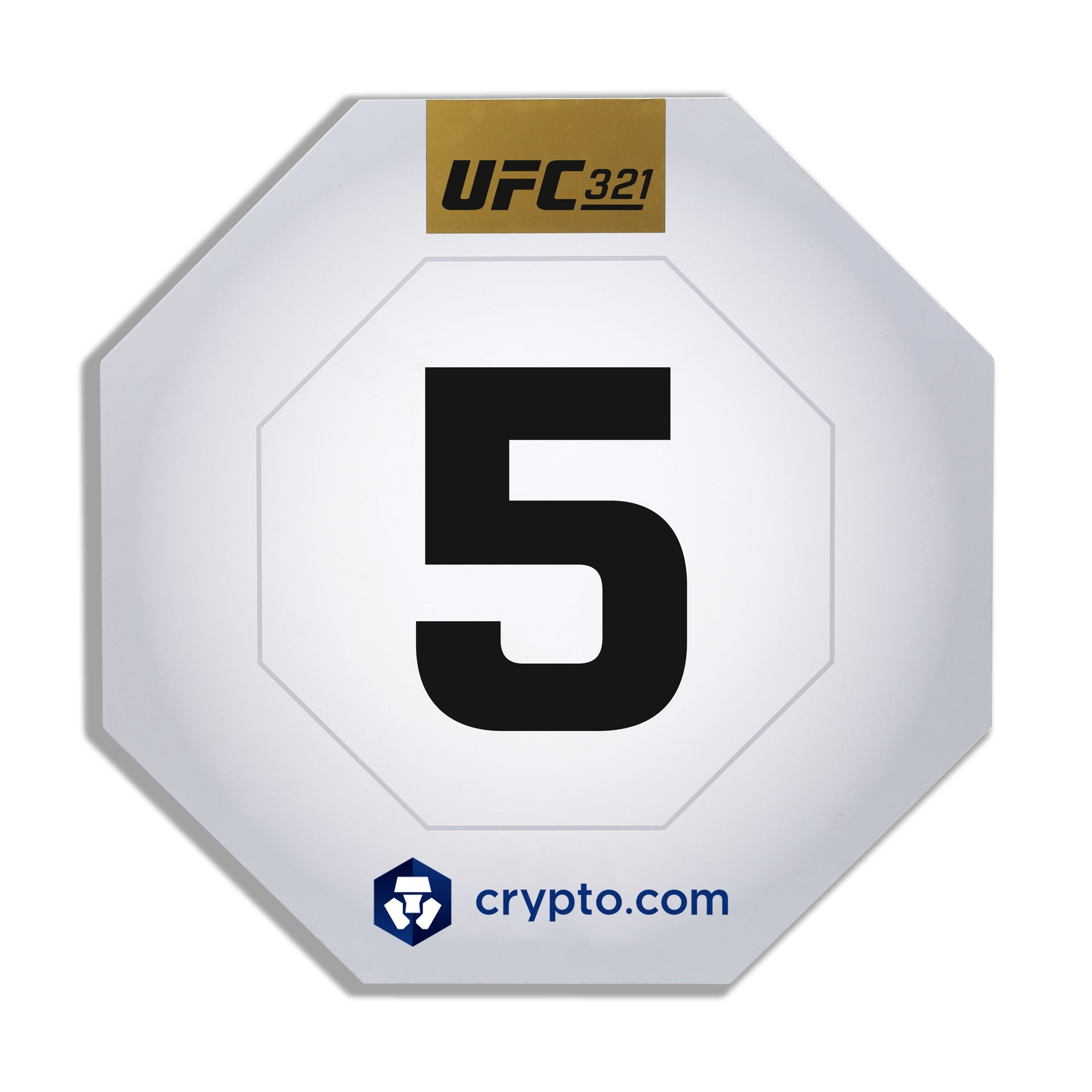UFC 321: Aspinall vs Gane Event Used Round Card Five