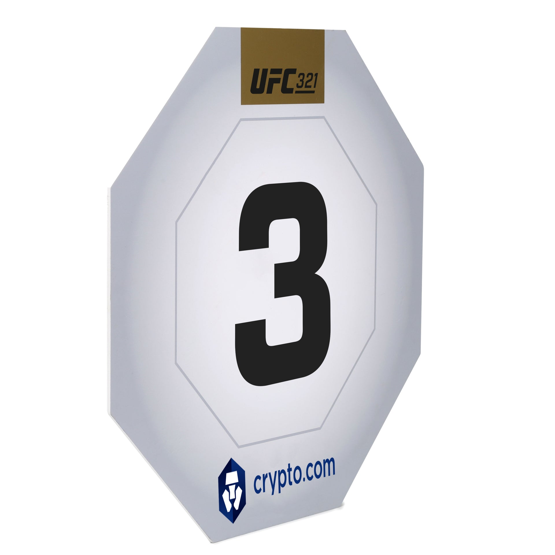 UFC 321: Aspinall vs Gane Event Used Round Card Three