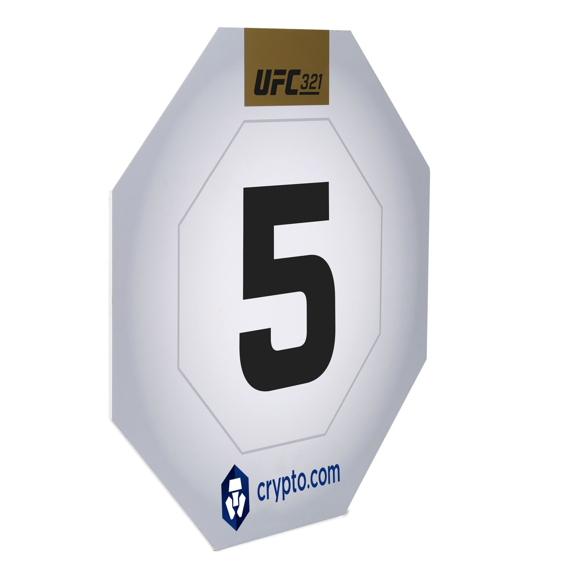 UFC 321: Aspinall vs Gane Event Used Round Card Five