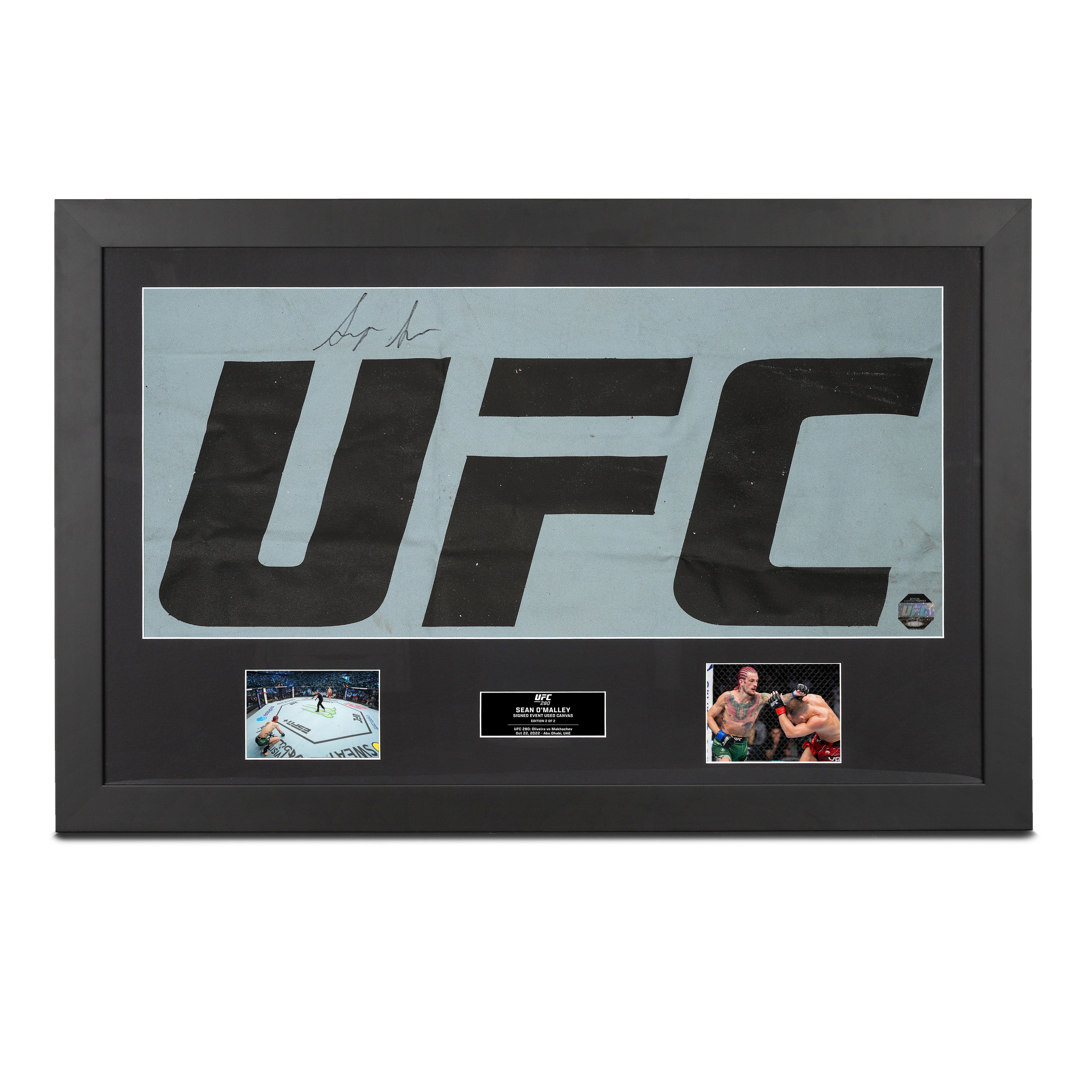 UFC Logo Canvas & Photo Signed by Sean O'Malley UFC 280: Oliveira vs Makhachev