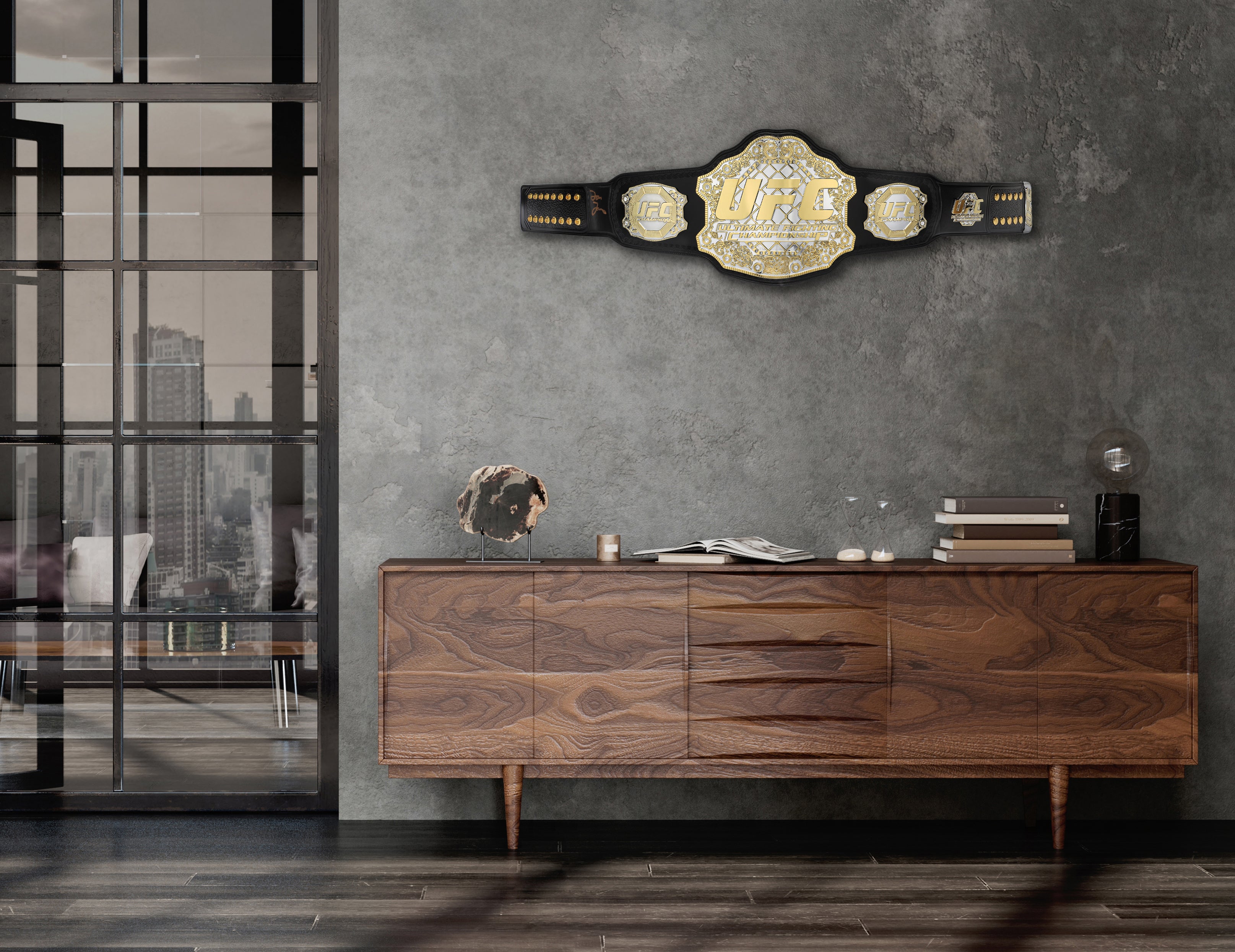 Jon Jones Signed UFC Classic Championship Replica Belt