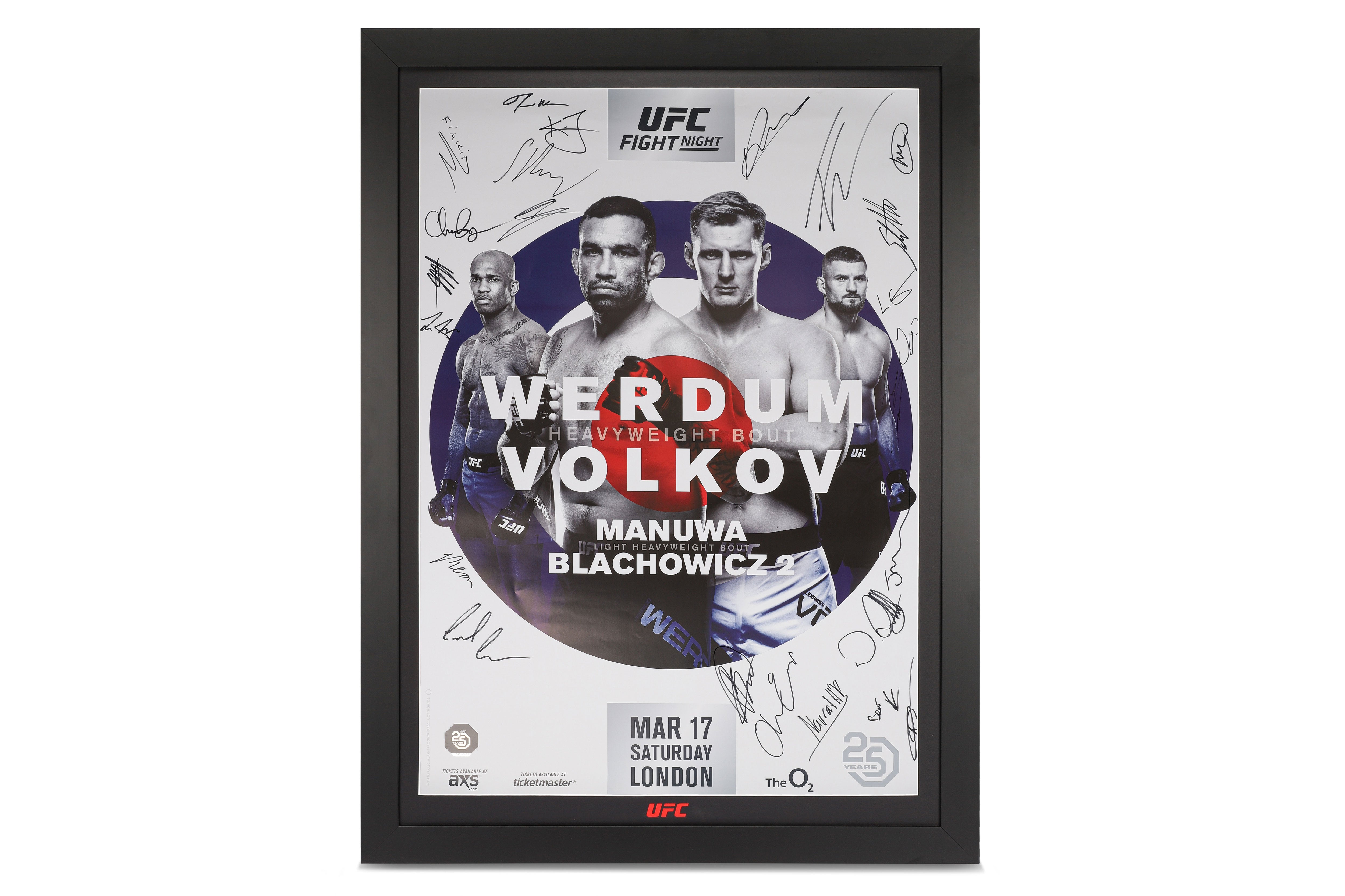 UFC Fight Night: Werdum vs Volkov Autographed Event Poster