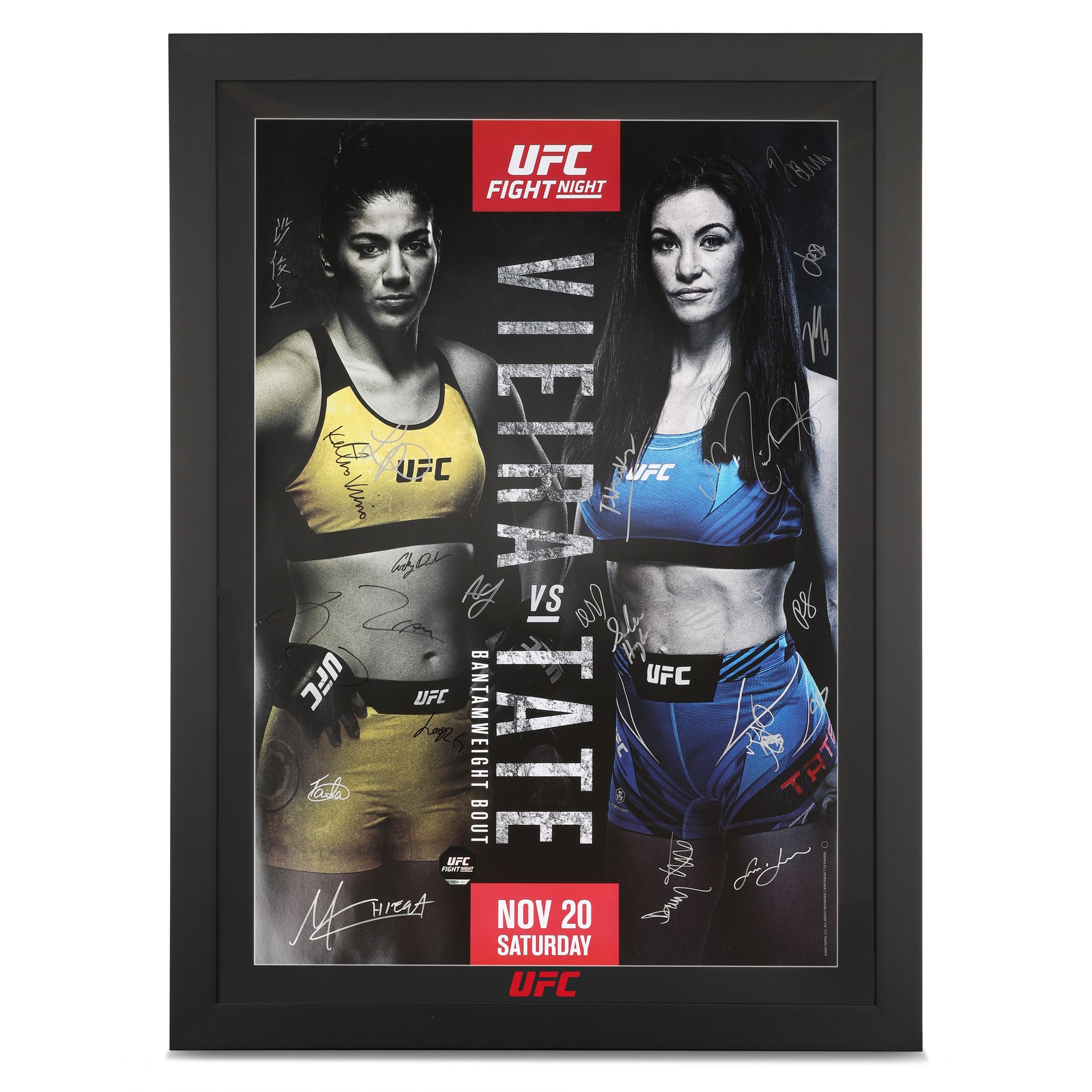UFC Fight Night: Vieira vs Tate Autographed Event Poster