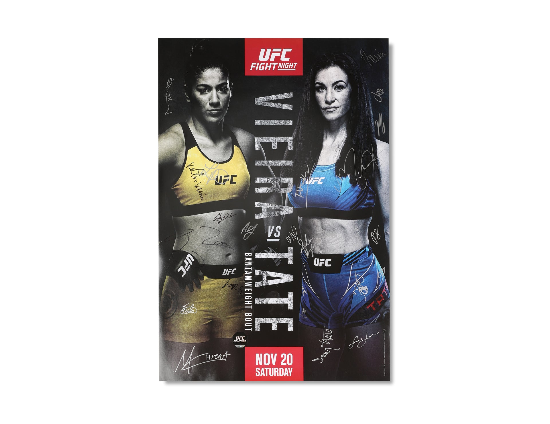 UFC Fight Night: Vieira vs Tate Autographed Event Poster