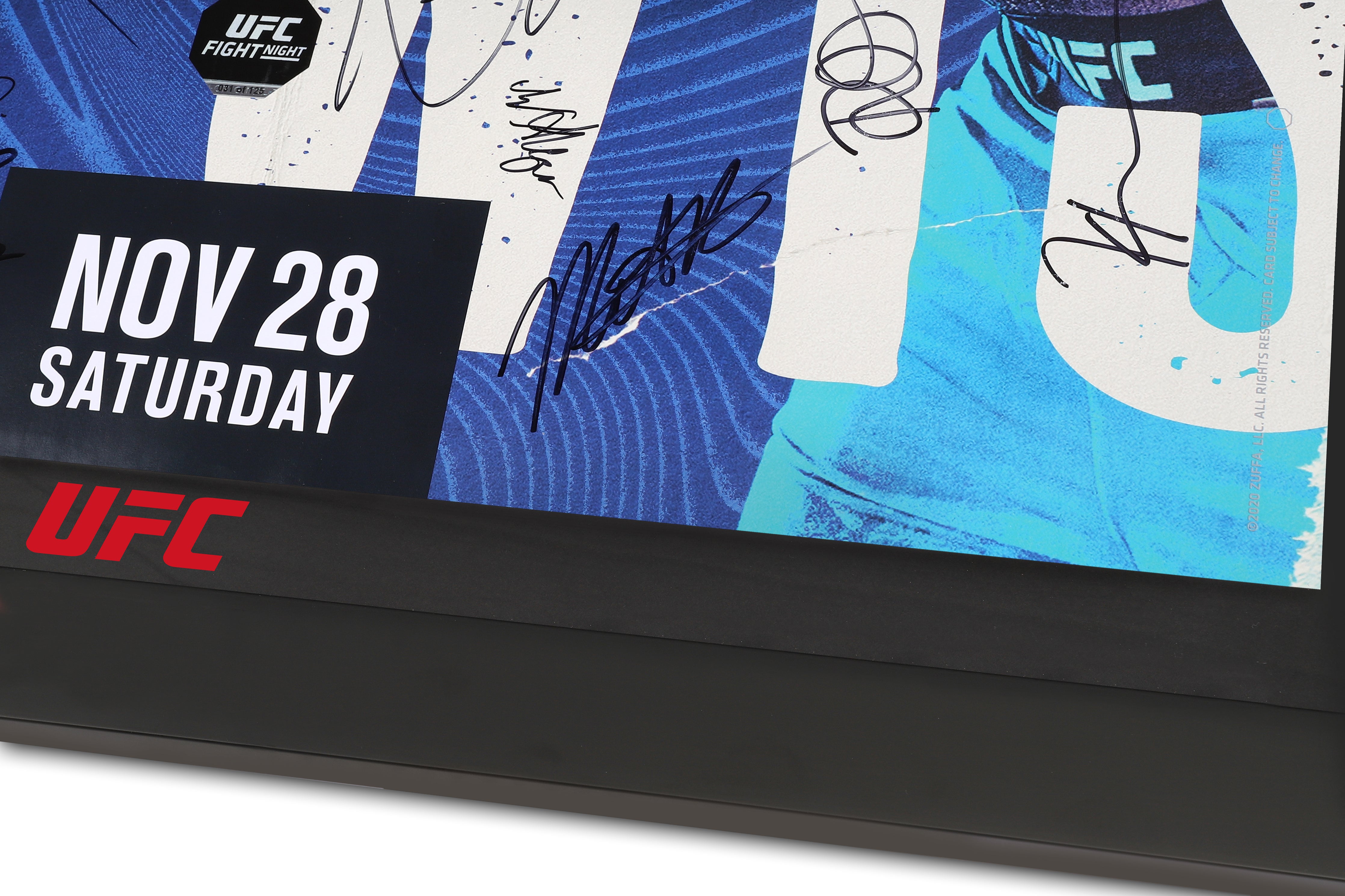 UFC Fight Night: Blaydes vs Lewis Autographed Poster Event Poster