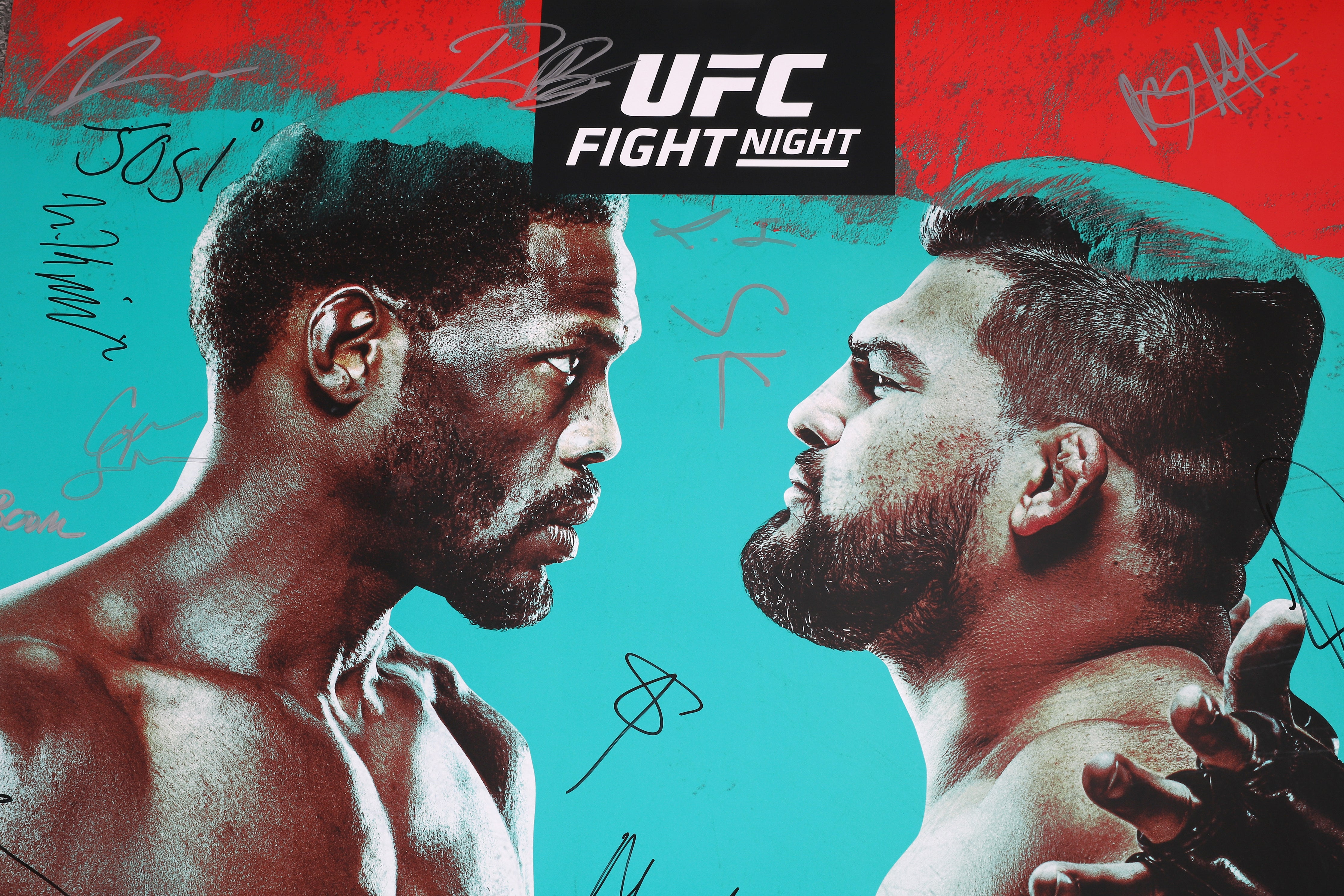 UFC Fight Night: Cannonier vs Gastelum Autographed Event Poster