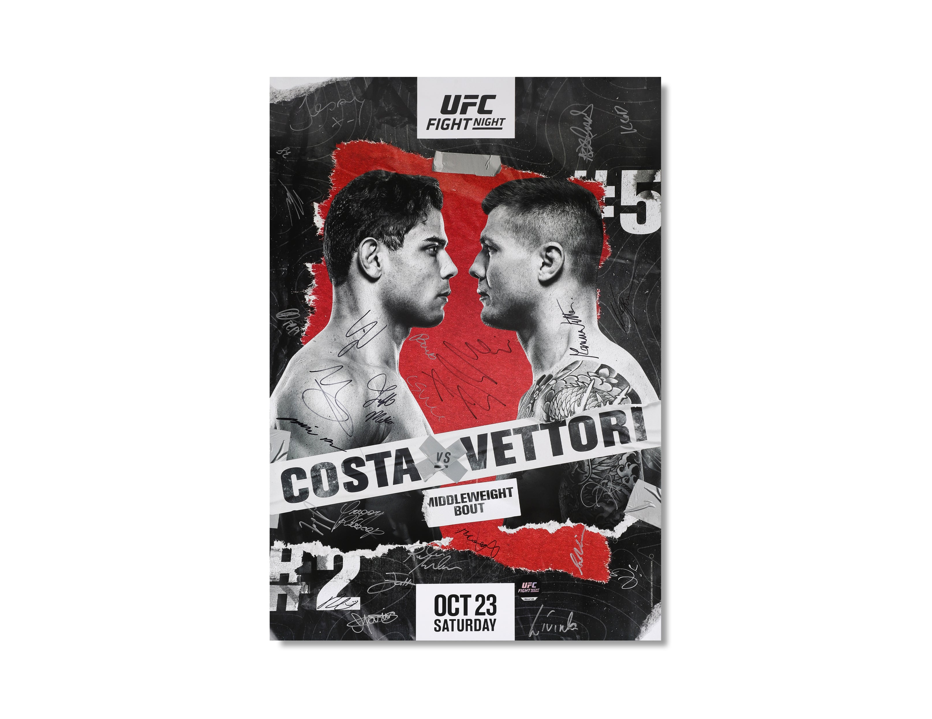 UFC Fight Night: Costa vs Vettori Autographed Event Poster