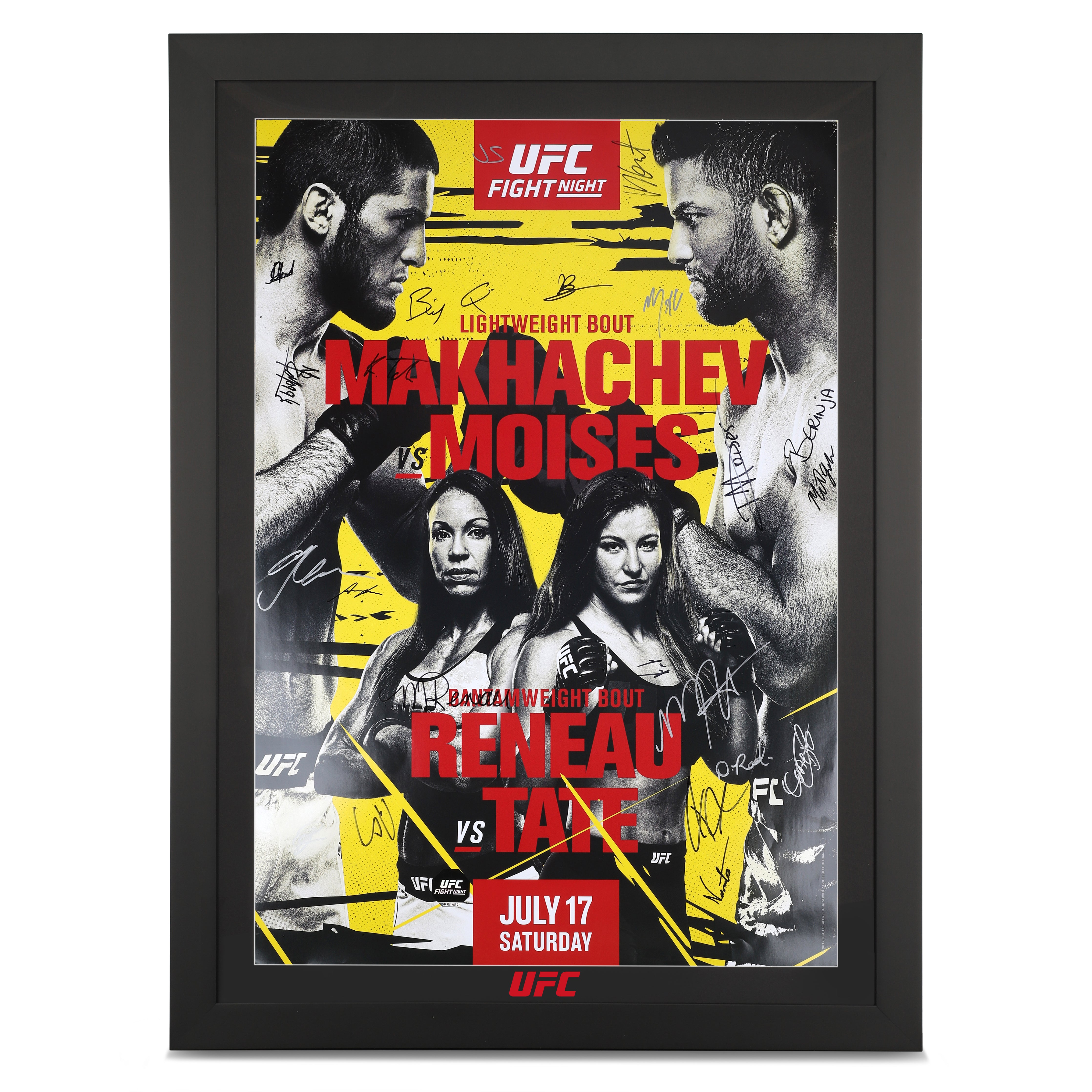 UFC Fight Night: Makhachev vs Moises Autographed Event Poster
