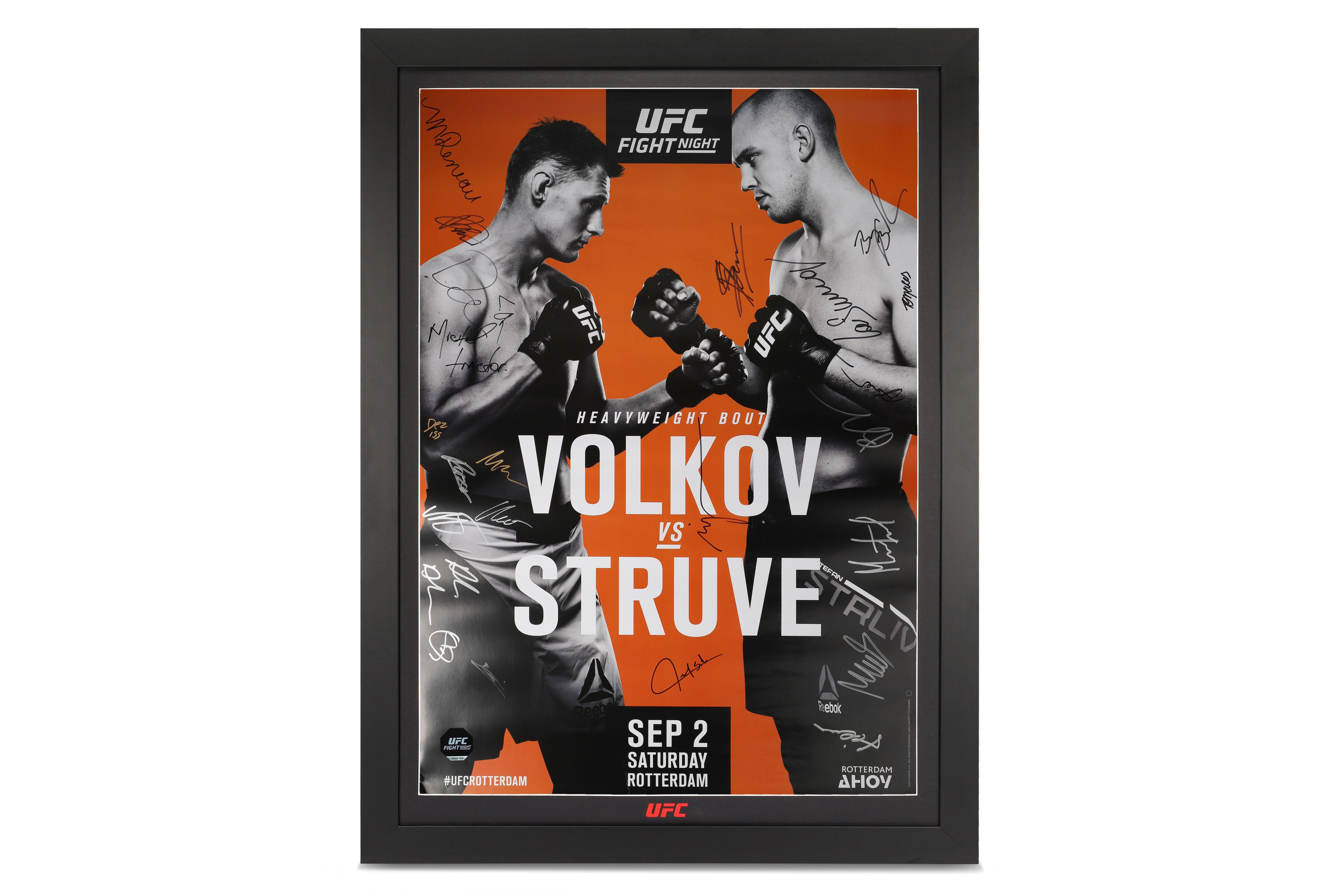 UFC Fight Night: Volkov vs Struve Autographed Event Poster