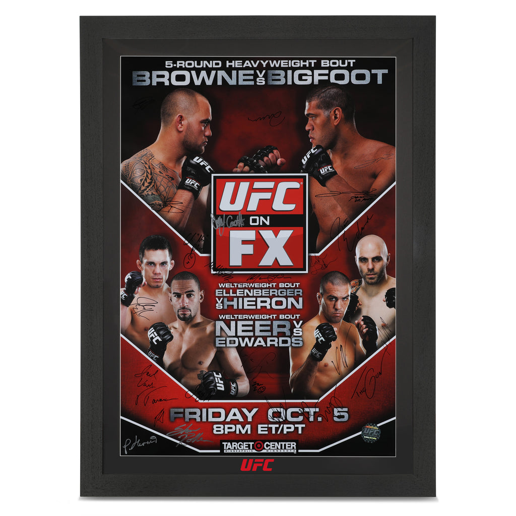 UFC on FX: Browne vs Bigfoot Autographed Event Poster