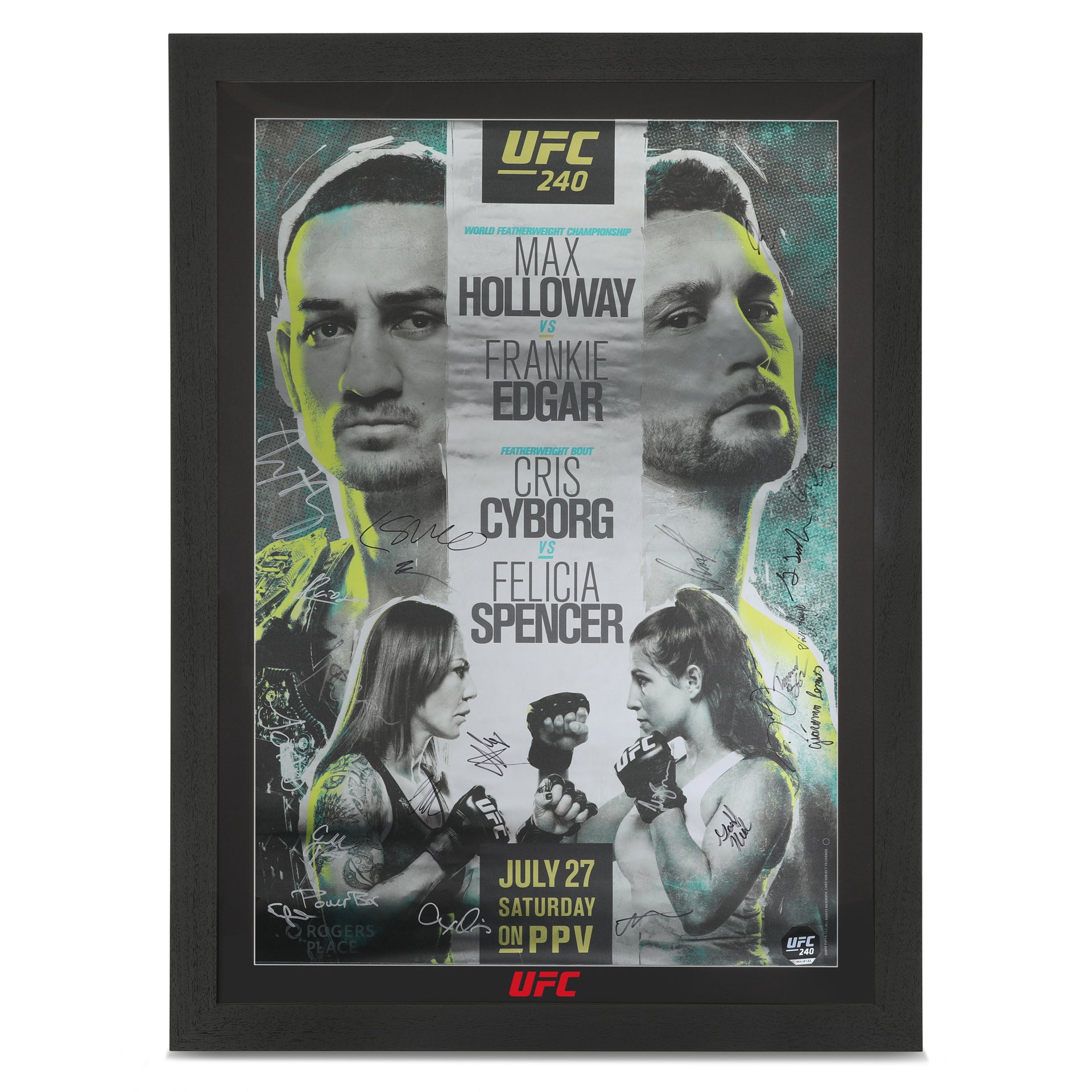 UFC 240: Holloway vs Edgar Autographed Event Poster