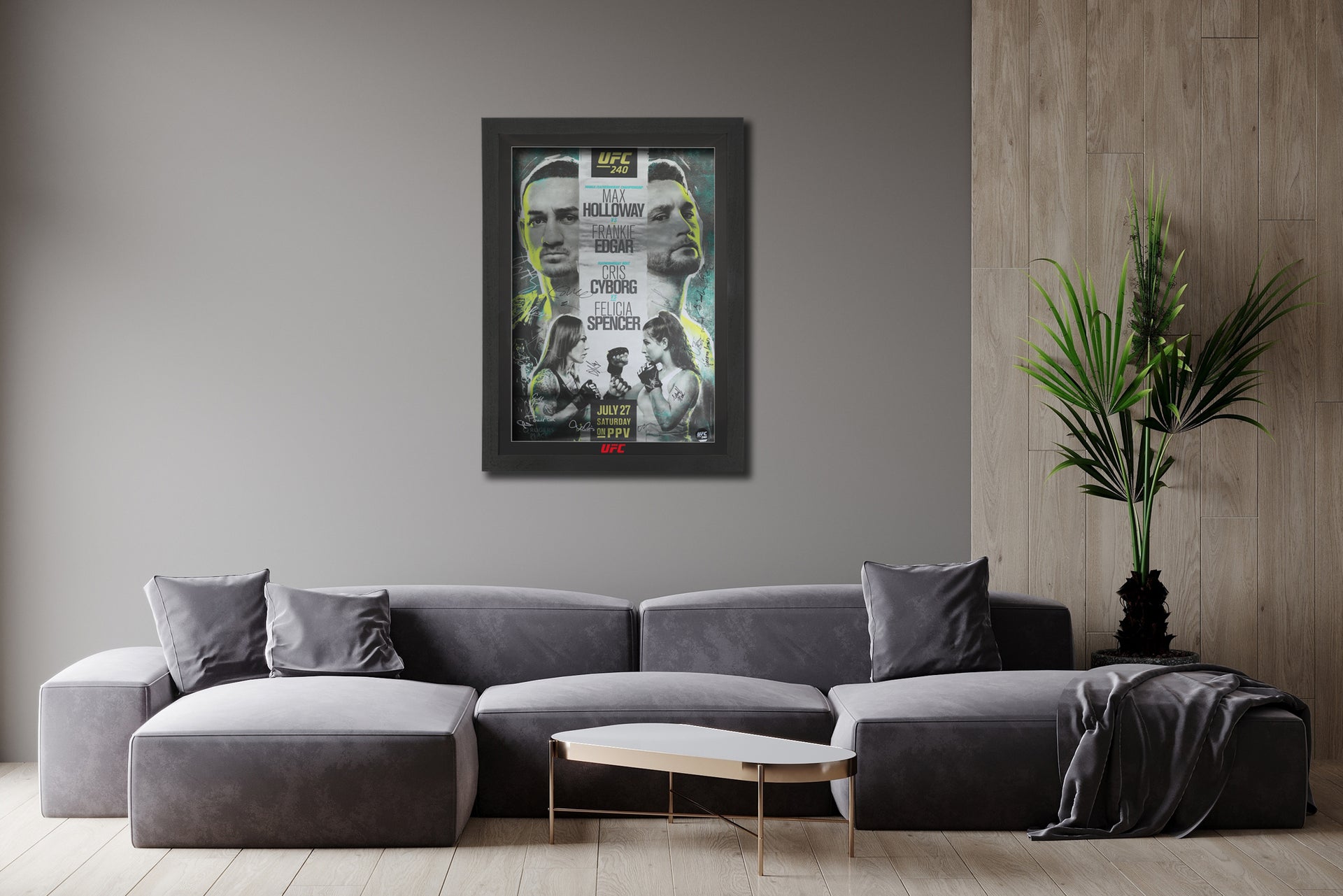 UFC 240: Holloway vs Edgar Autographed Event Poster