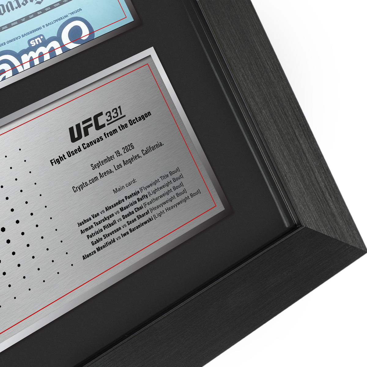 SOLD OUT: Crypto.com UFC 331: Van vs Pantoja 2 Name on Canvas
