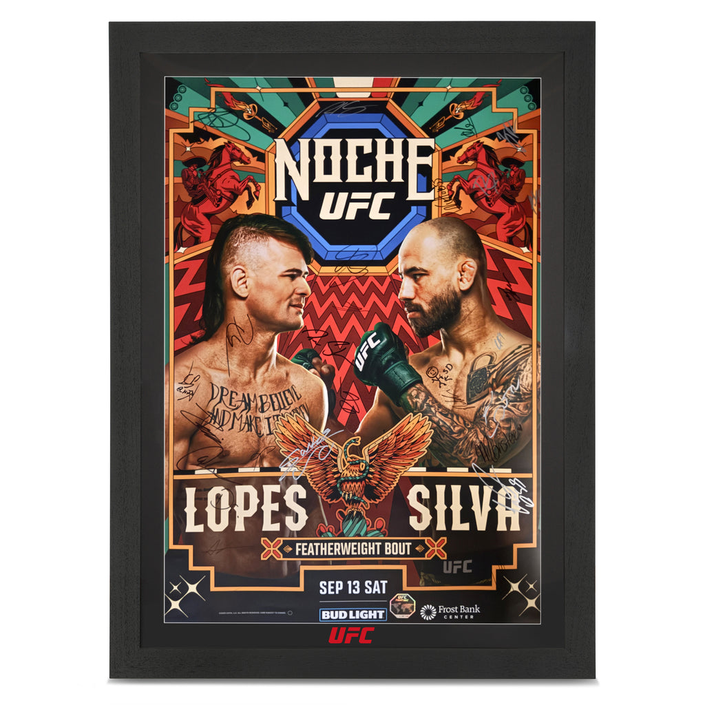 UFC Fight Night: Lopes vs Silva Autographed Event Poster