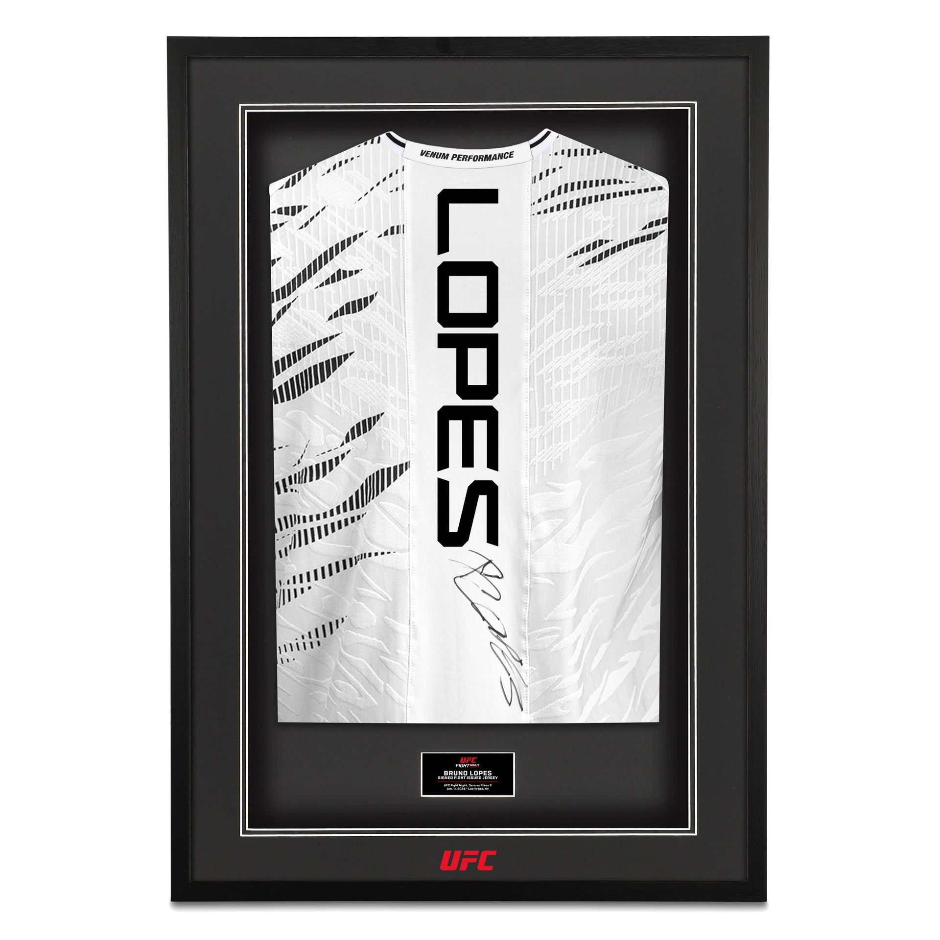 Bruno Lopes Signed 1-of-1 Fight Issued Jersey UFC Fight Night: Dern vs Ribas