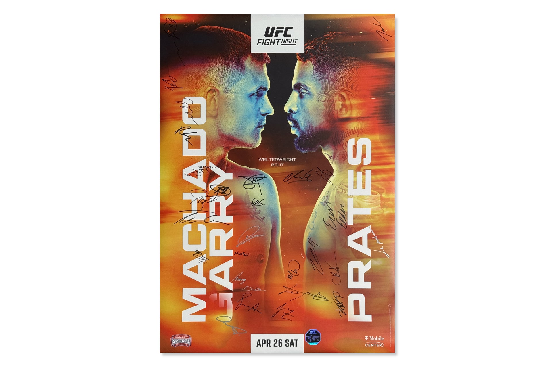 UFC Fight Night: Machado Garry vs Prates Autographed Event Poster