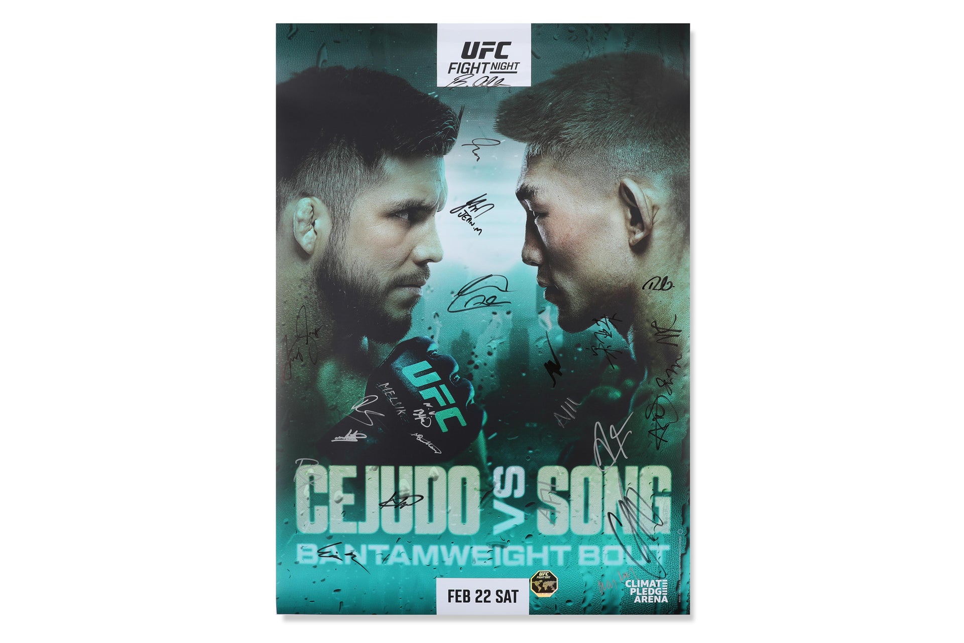 UFC Fight Night: Cejudo vs Song Autographed Event Poster