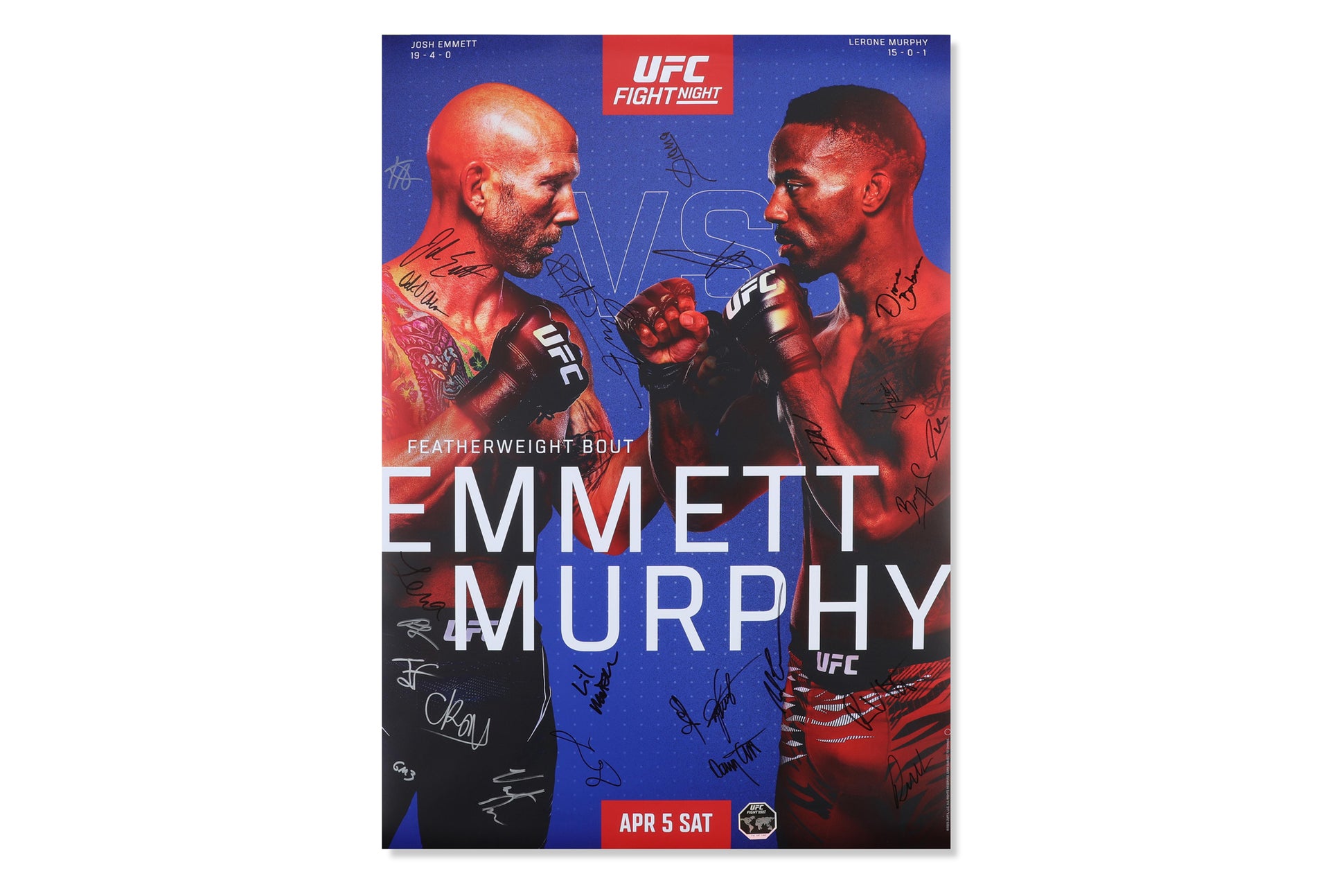 UFC Fight Night: Emmett vs Murphy Autographed Event Poster
