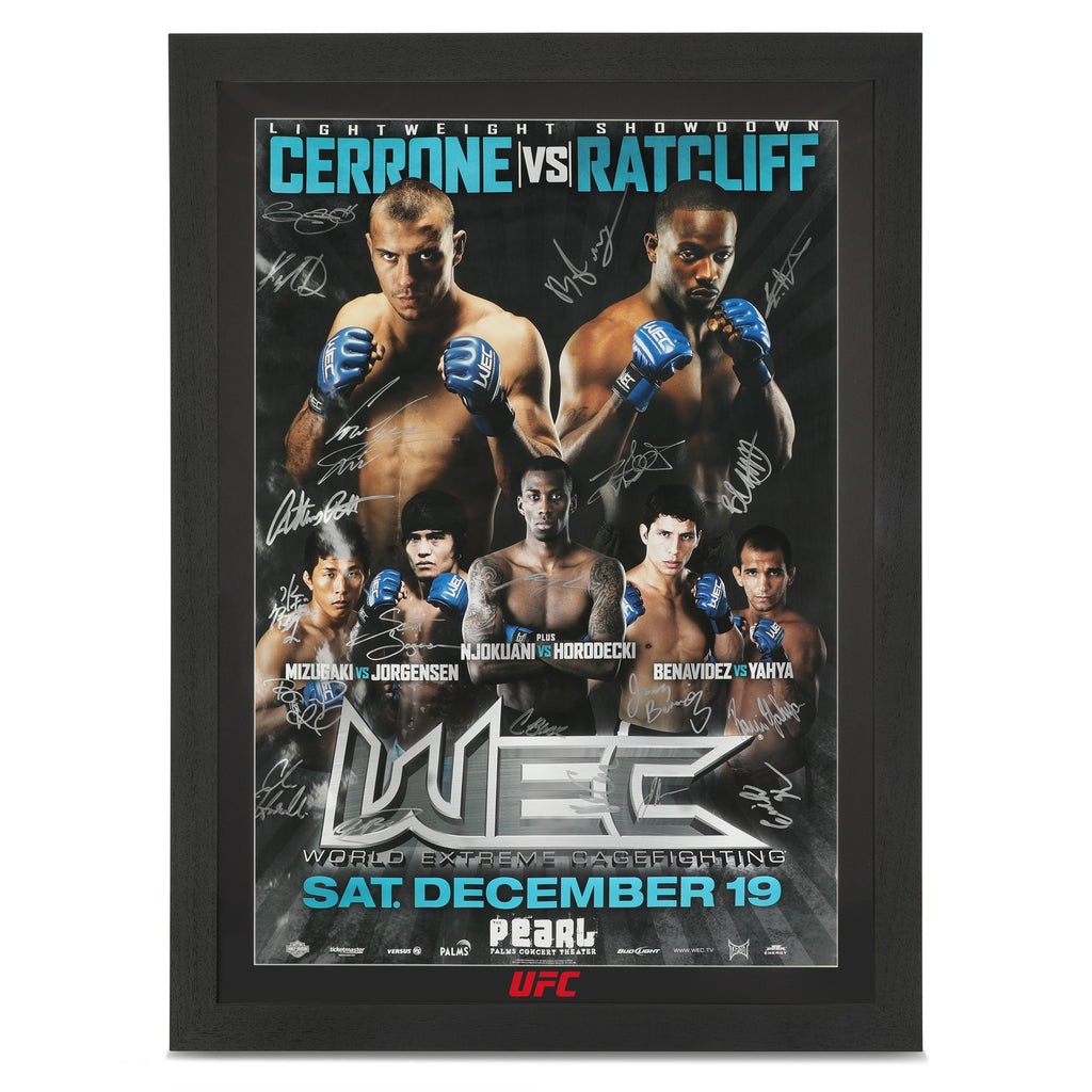 WEC 45: Cerrone vs Ratcliff Autographed Event Poster