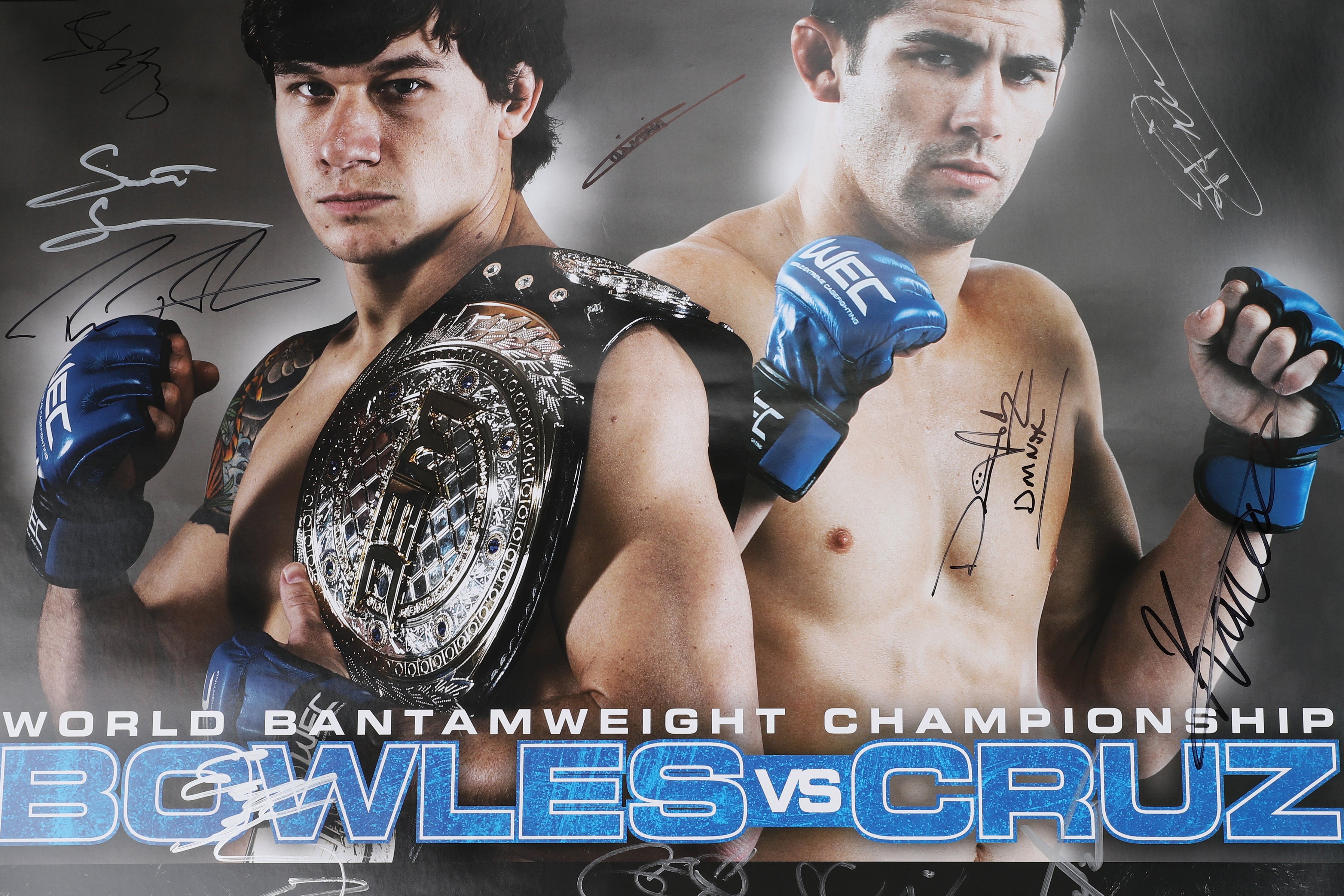 WEC 47: Bowles vs Cruz Autographed Event Poster