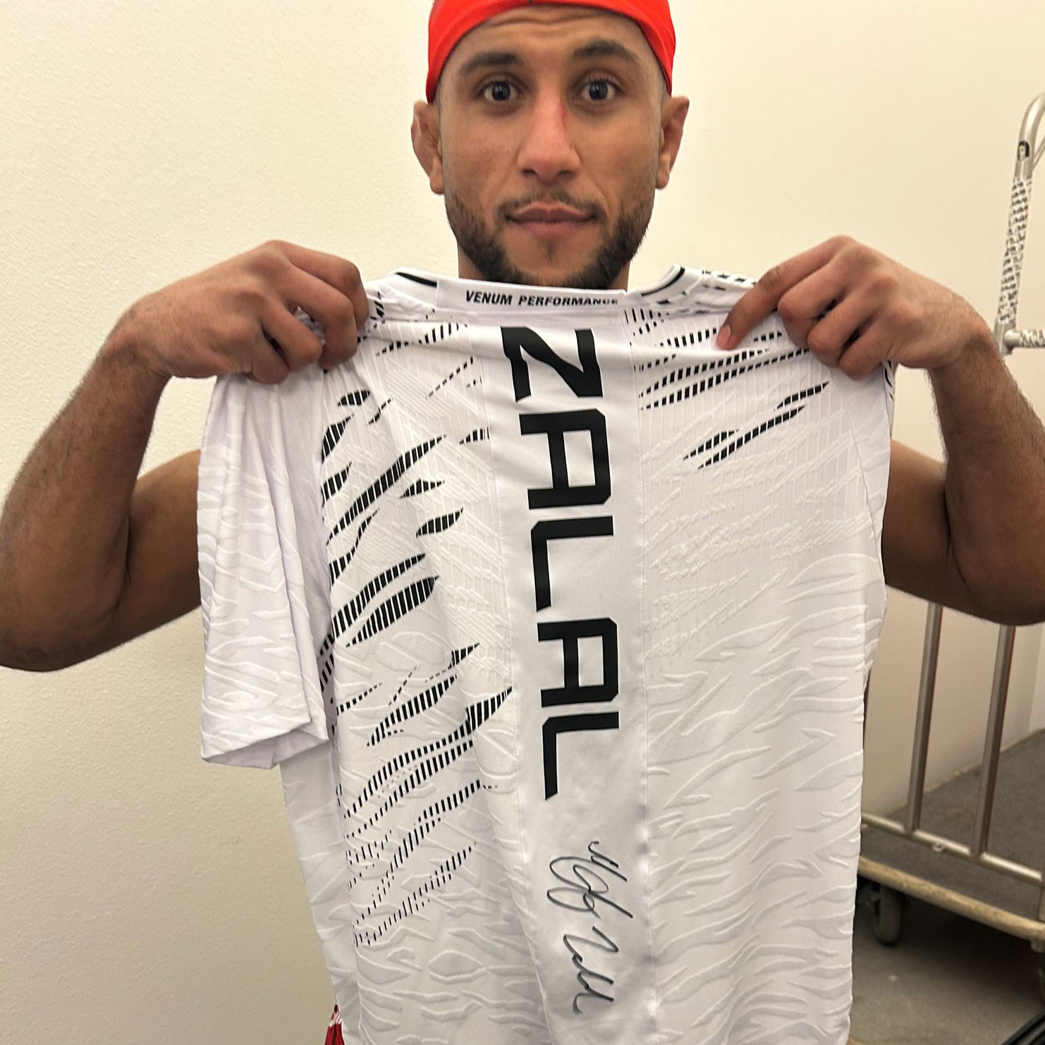 Youssef Zalal Signed 1-of-1 Fight Issued Jersey UFC Fight Night: Cannonier vs Rodrigues