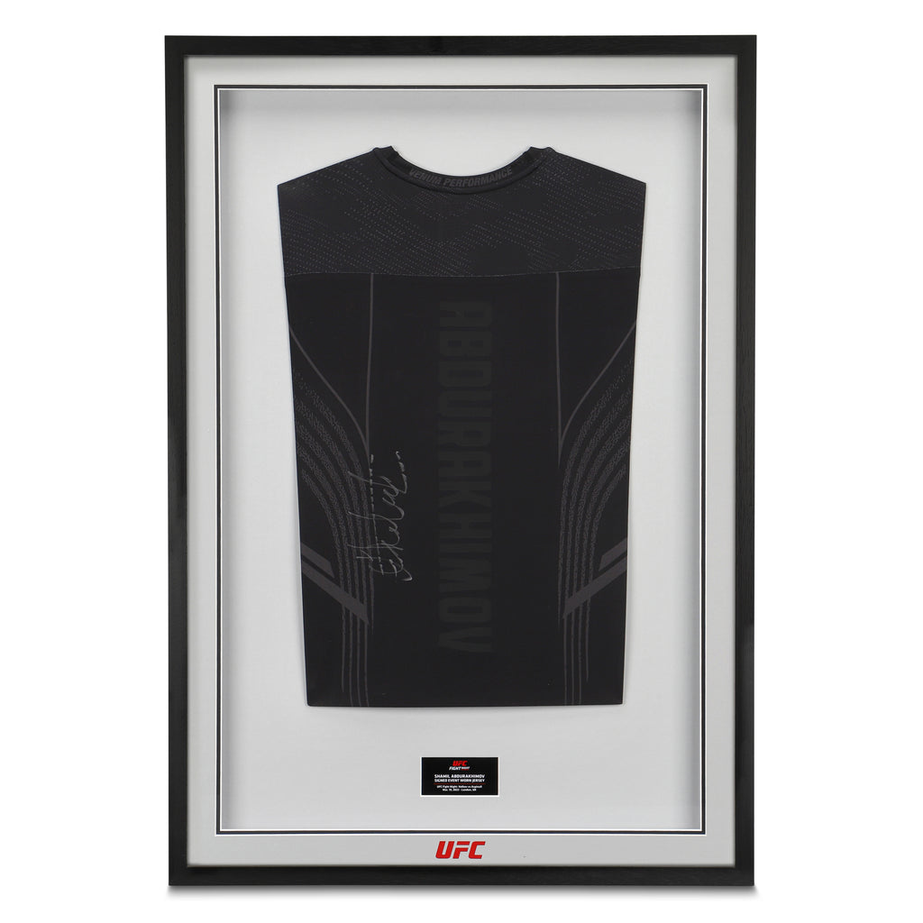 Framed Shamil Abdurakhimov Signed 1-of-1 Fight Issued Jersey UFC Fight Night: Volkov vs Aspinall
