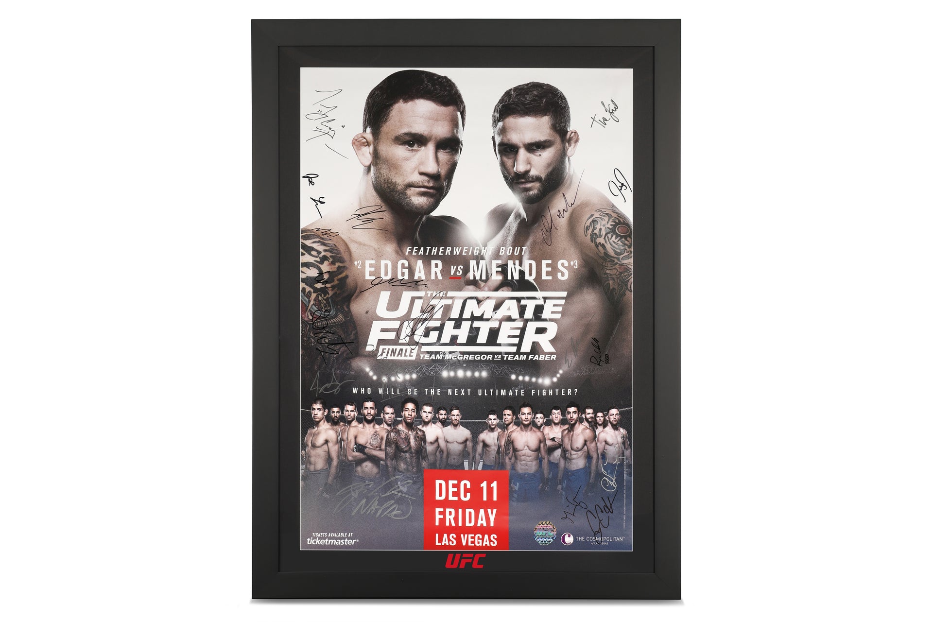 TUF 22: Team McGregor vs Team Faber Autographed Event Poster