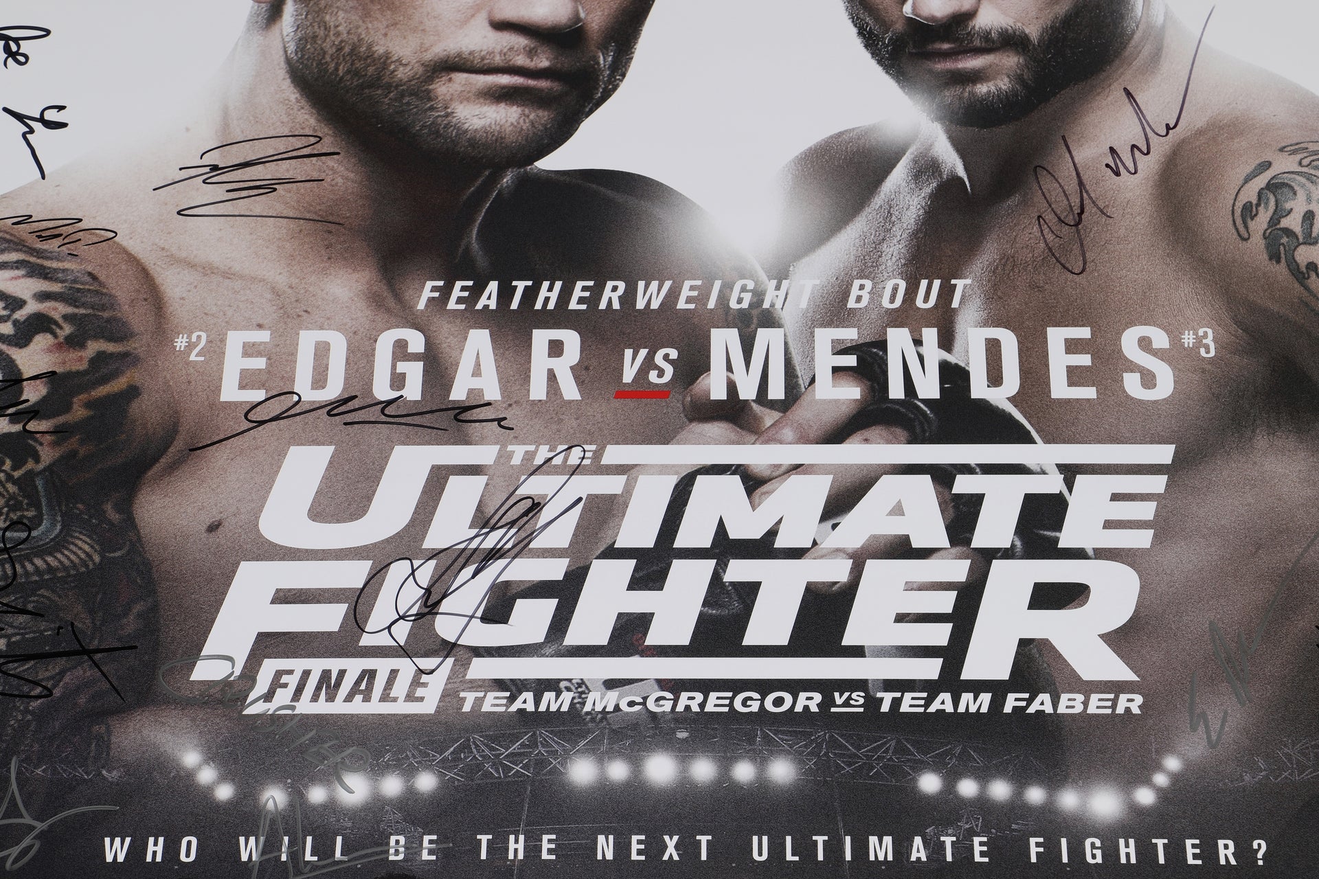 TUF 22: Team McGregor vs Team Faber Autographed Event Poster