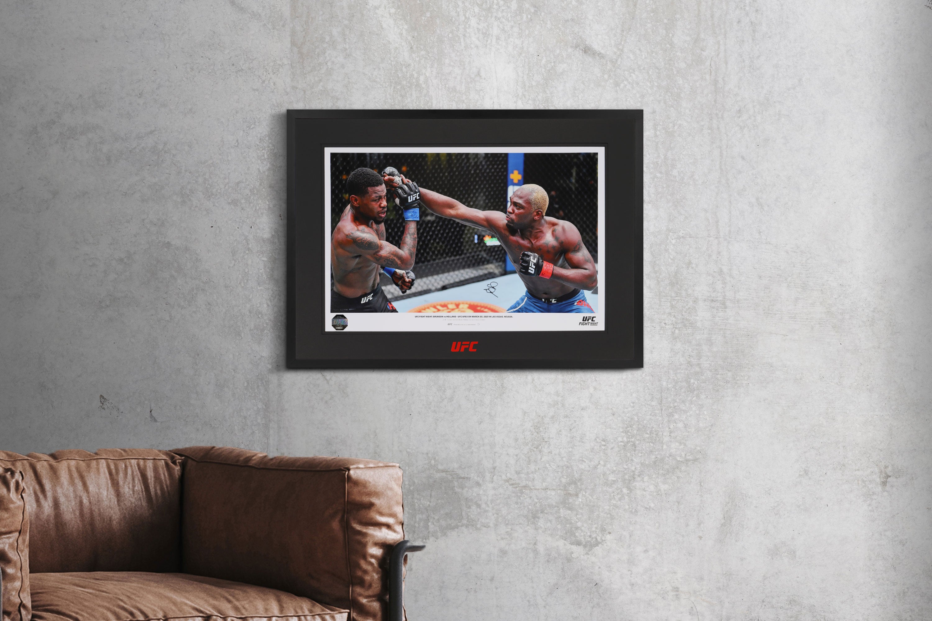 Derek Brunson Framed Signed Photo UFC Fight Night: Brunson vs Holland