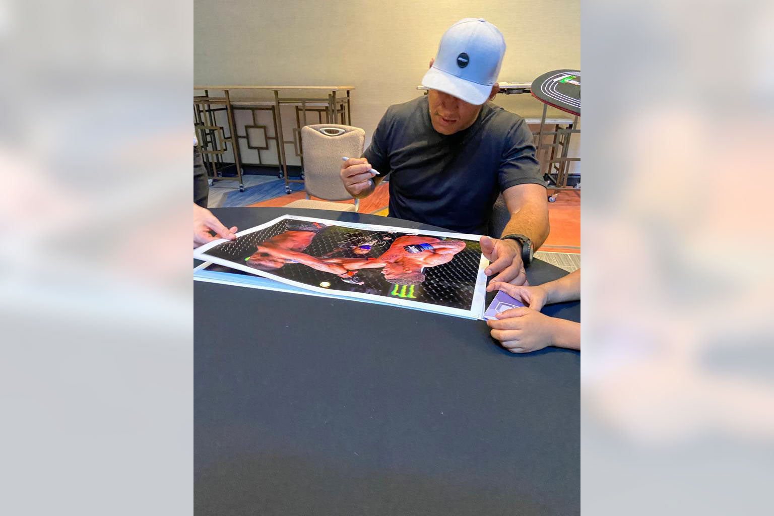 Gilbert Burns Framed Signed Photo UFC 264