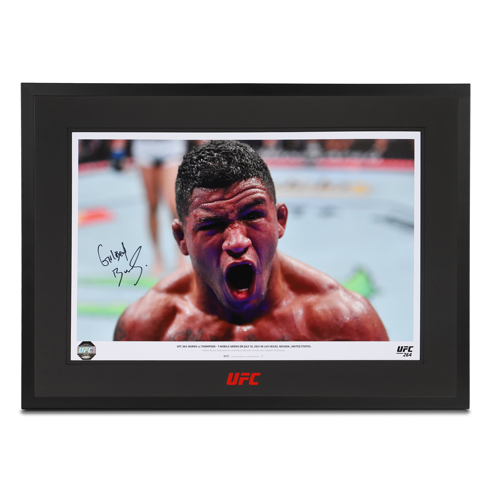 Gilbert Burns Signed Photo – UFC 264