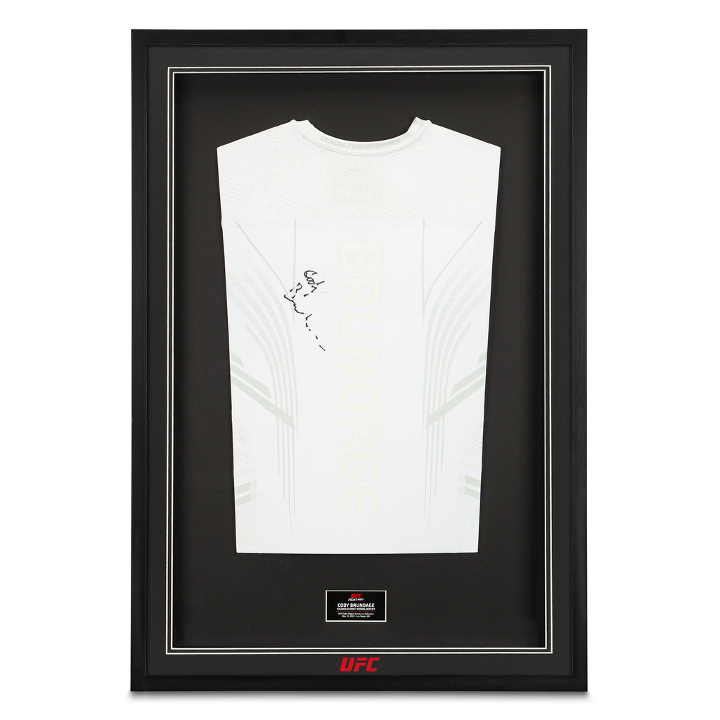 Framed Cody Brundage Signed 1-of-1 Fight Issued Jersey UFC Fight Night: Santos vs Ankalaev