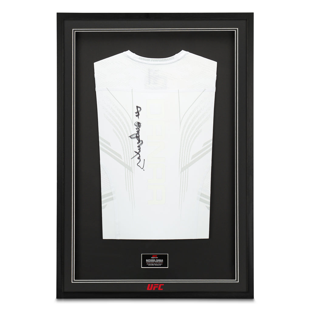 Framed Batgerel Danaa Signed 1-of-1 Fight Issued Jersey UFC Fight Night: Blaydes vs Daukaus