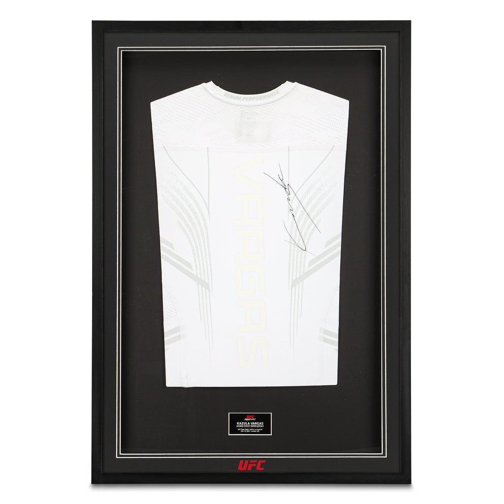Framed Rodrigo Vargas Signed 1-of-1 Fight Issued Jersey UFC Fight Night: Volkov vs Aspinall