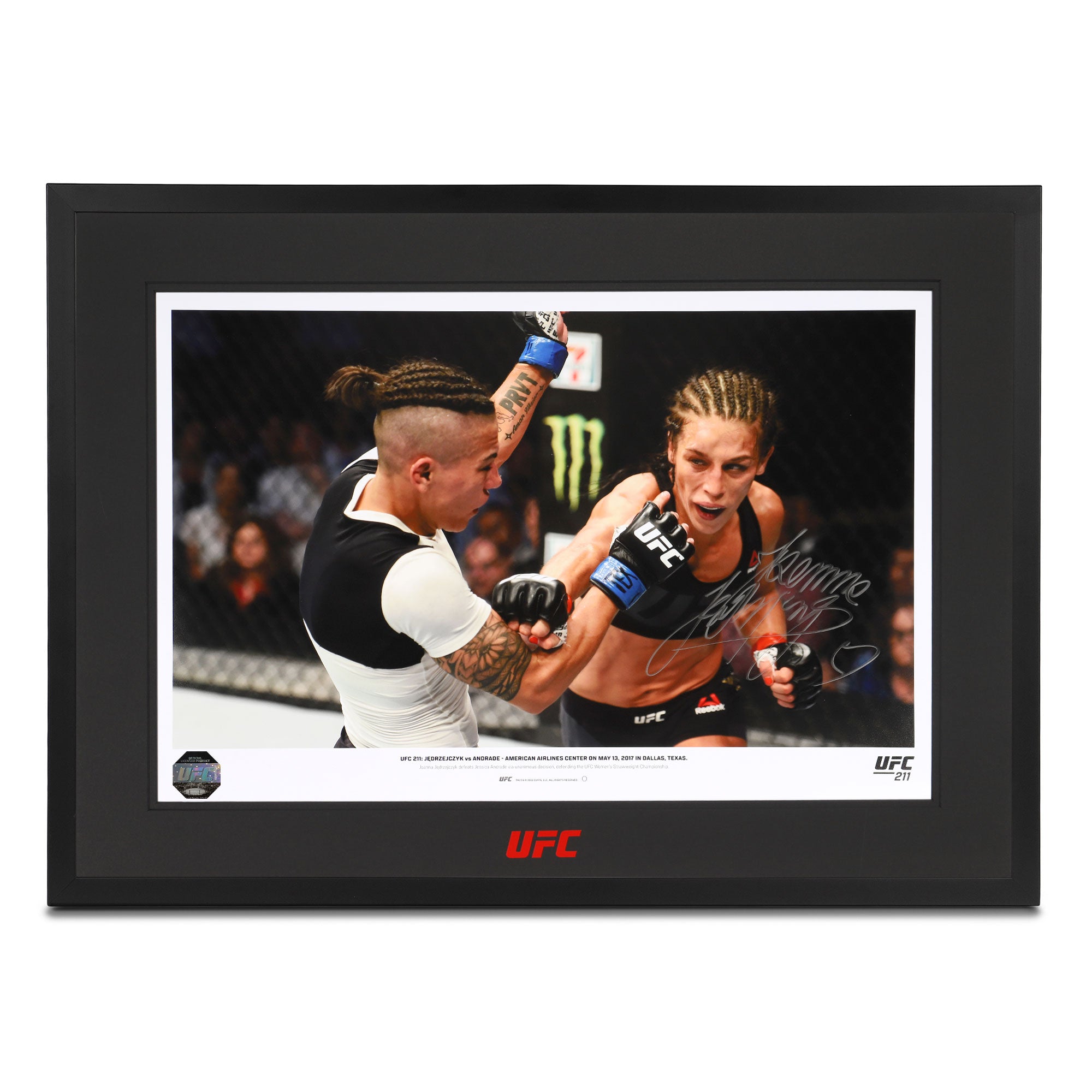 Joanna Jedrzejczyk Framed Signed Photo UFC 211